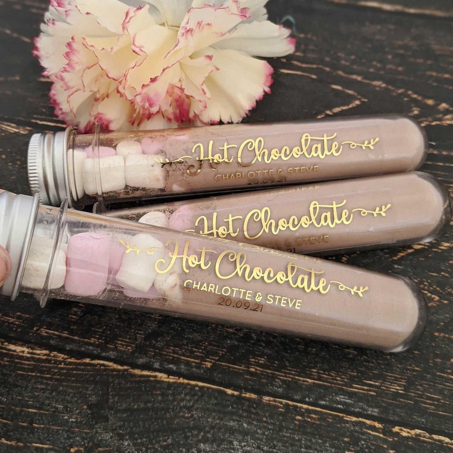 E&L Designs Hot Chocolate Clear Tube Stickers with Foil