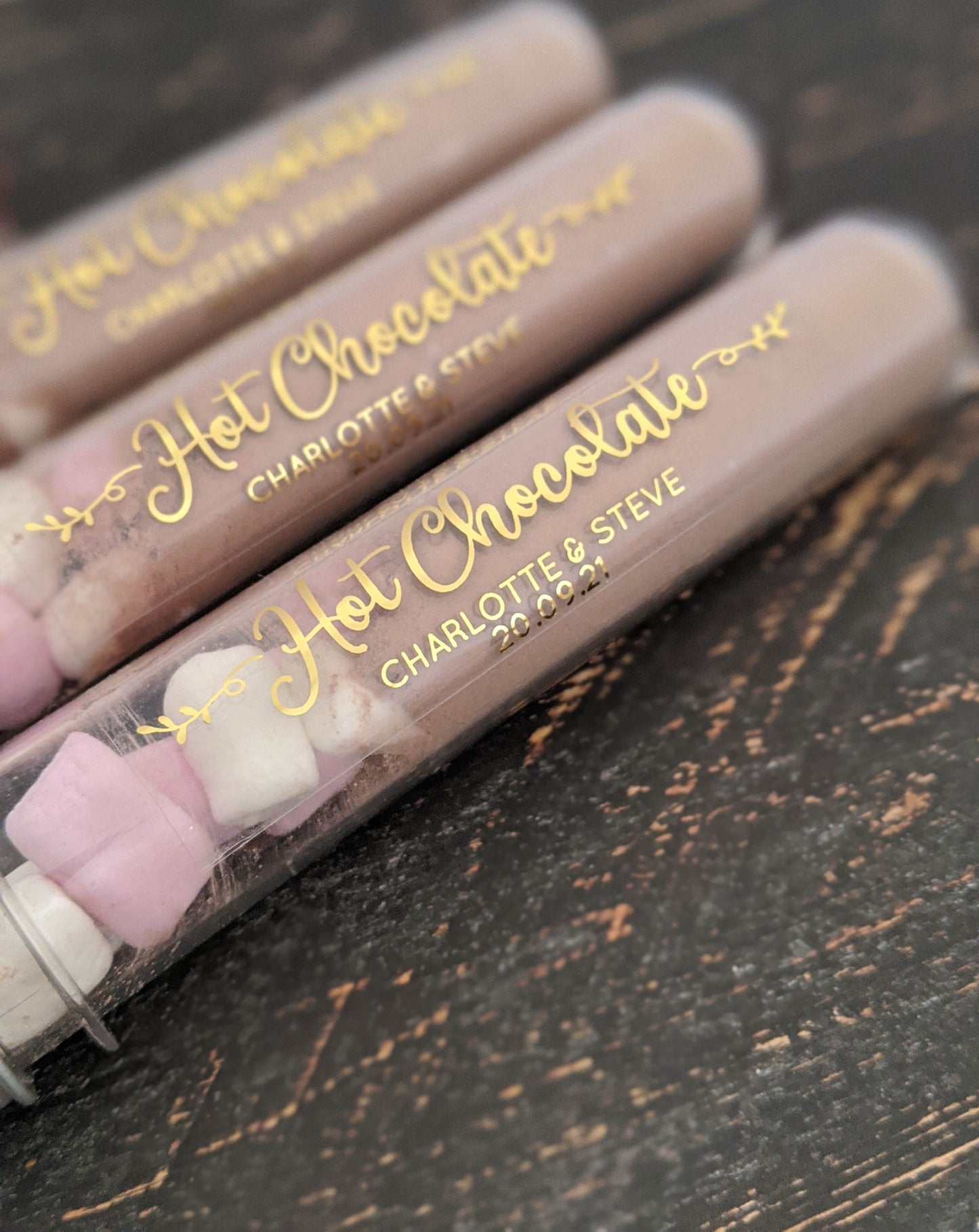 E&L Designs Hot Chocolate Clear Tube Stickers with Foil