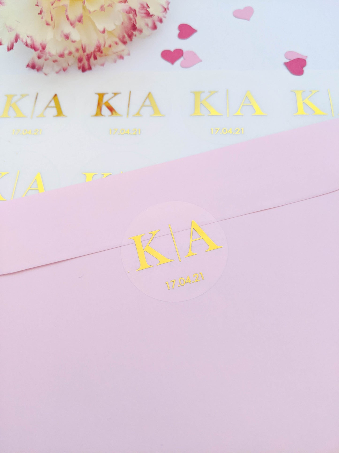 E&L Designs Initials Wedding Invitation Envelope Seals