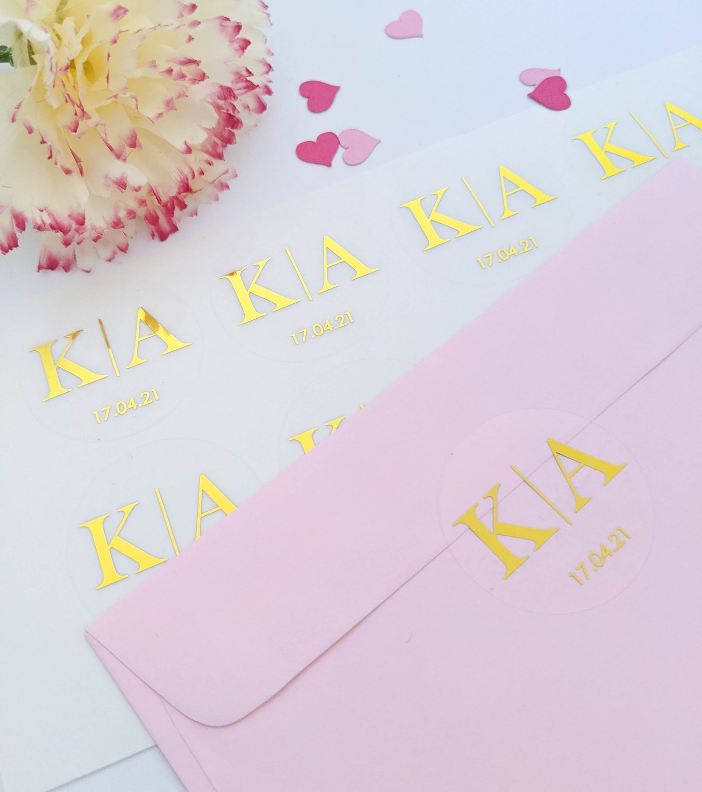 E&L Designs Initials Wedding Invitation Envelope Seals