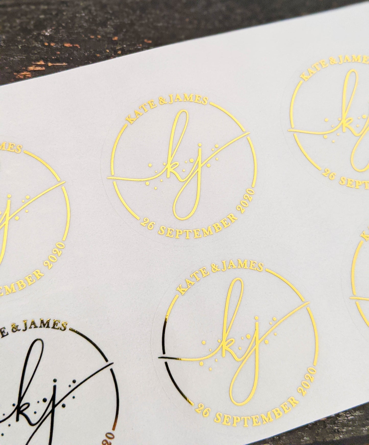 E&L Designs Initials With Bubbles Envelope Seals