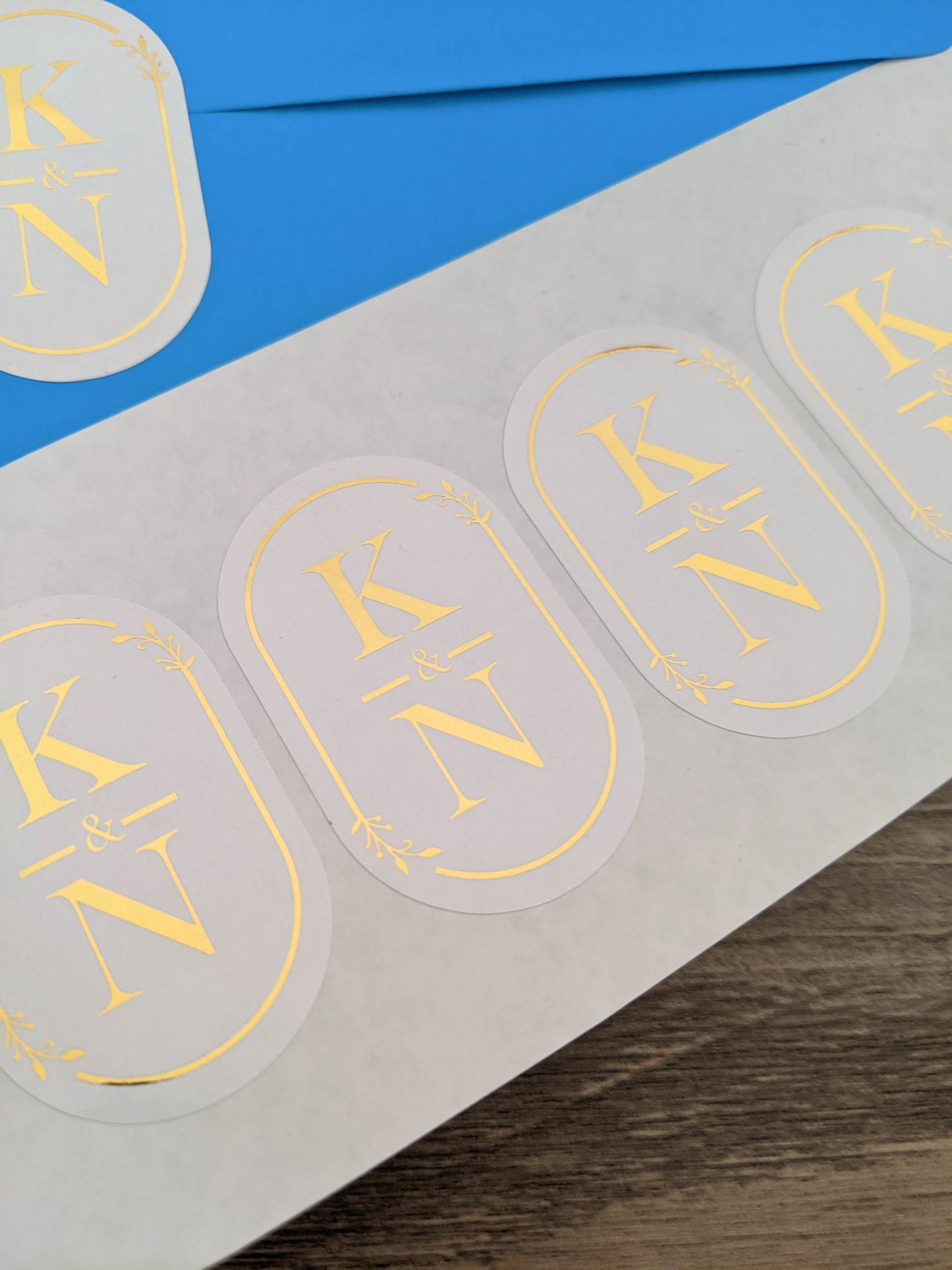 E&L Designs Long Initials Wedding Invitation Envelope Seals
