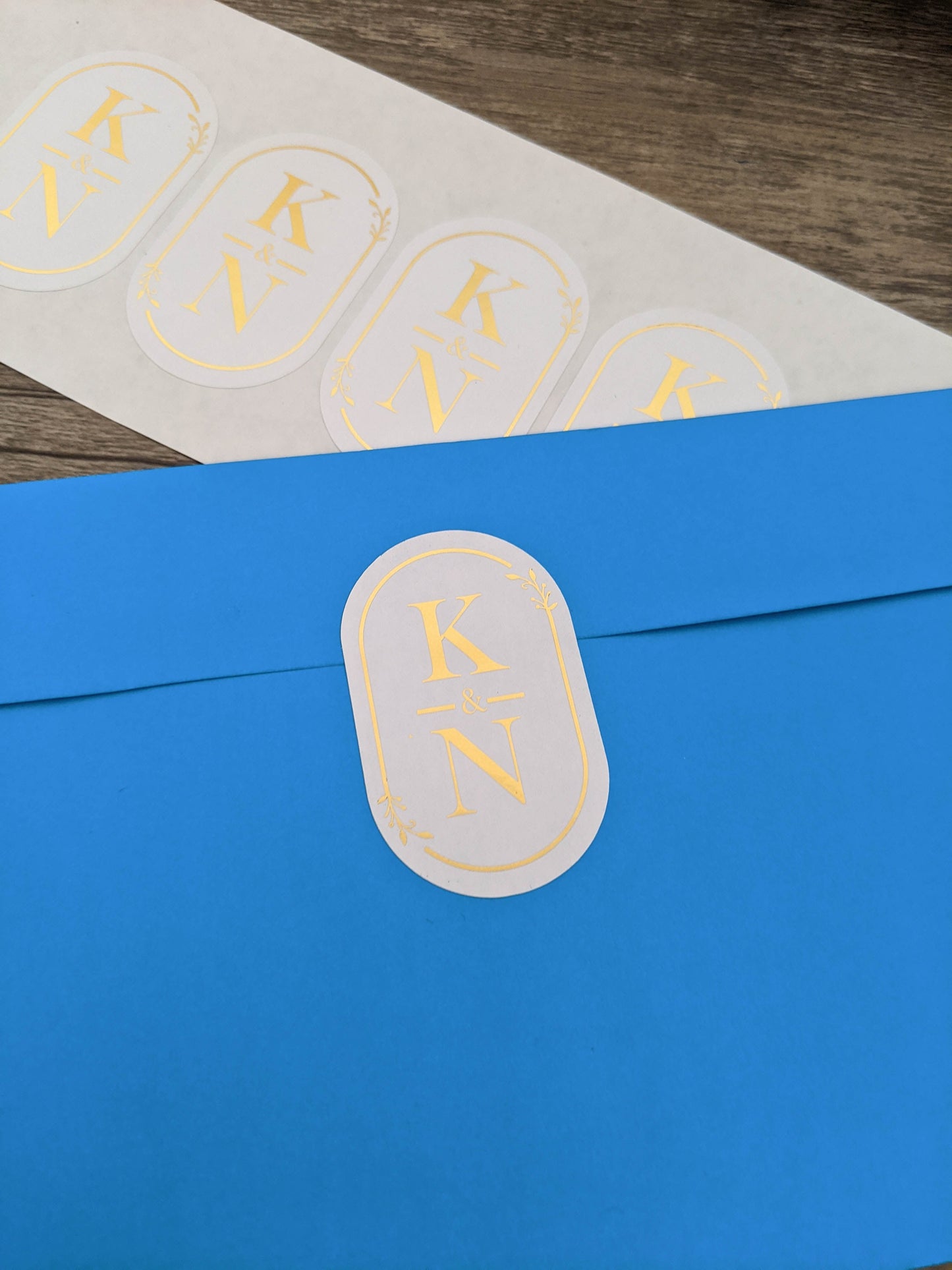 E&L Designs Long Initials Wedding Invitation Envelope Seals