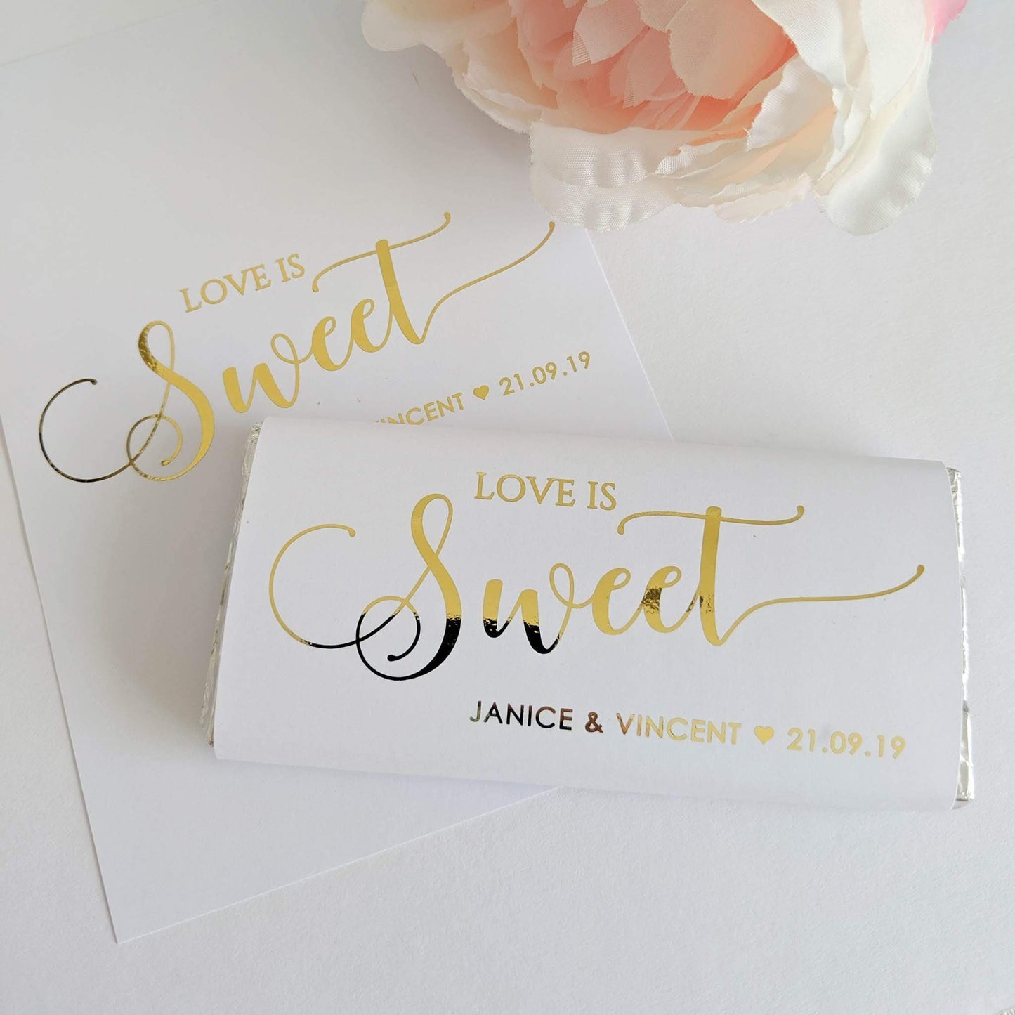 E&L Designs Love is Sweet Chocolate Wrappers x 10
