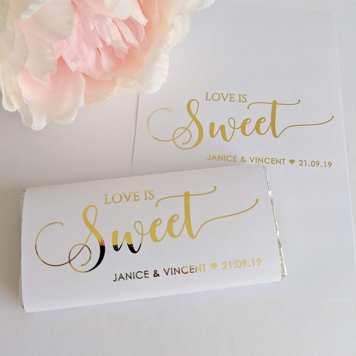 E&L Designs Love is Sweet Chocolate Wrappers x 10