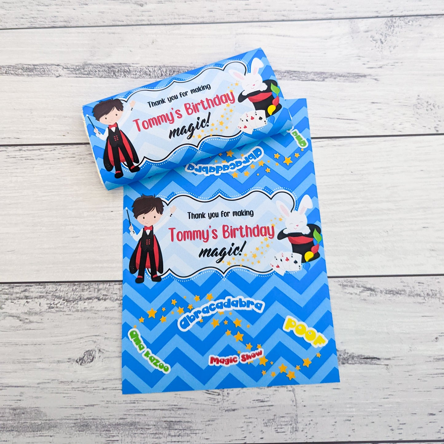 E&L Designs Magic Magician Printed Chocolate Wrappers, Set of 10