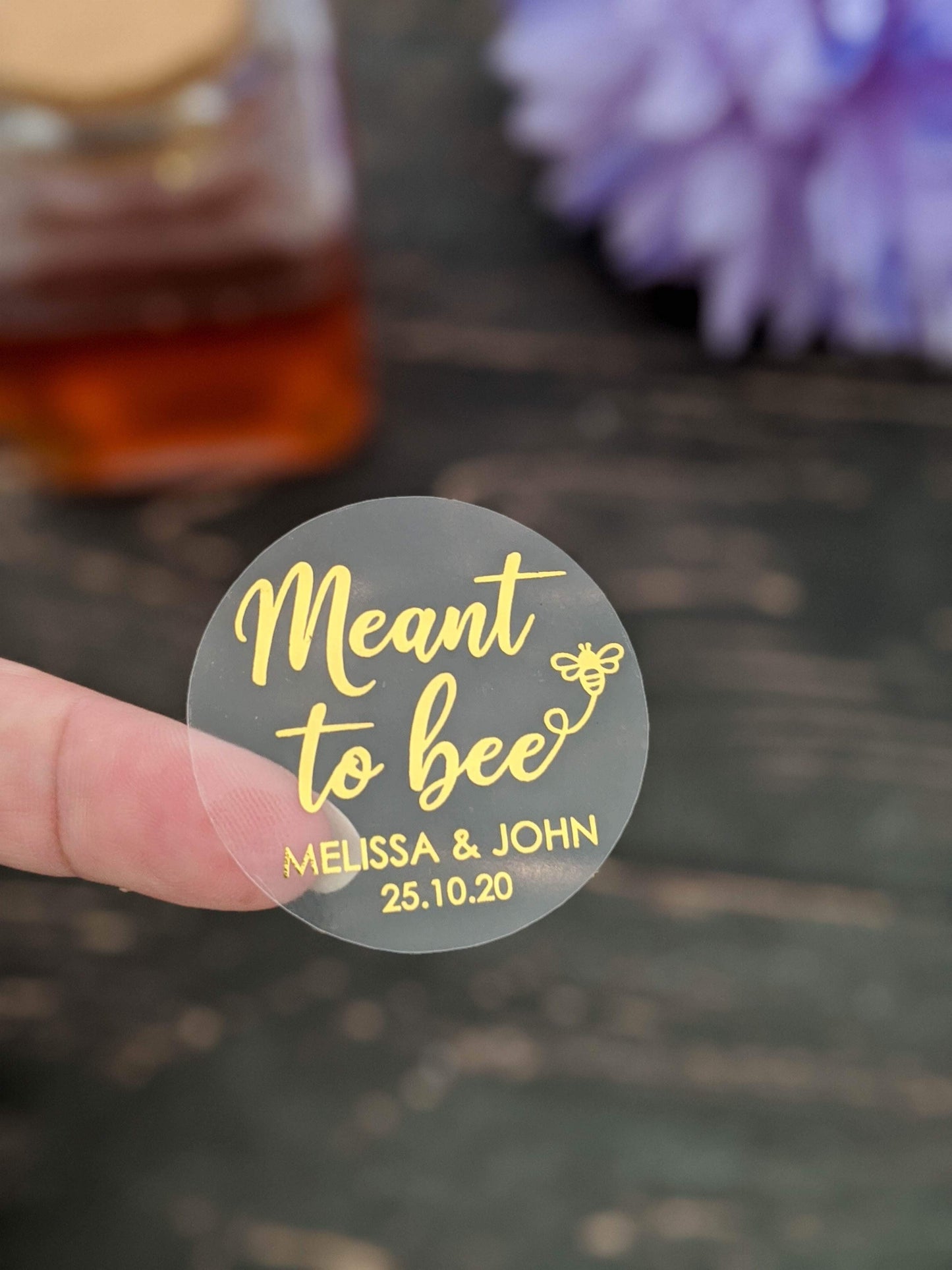 E&L Designs Meant To Bee Clear Foil Stickers