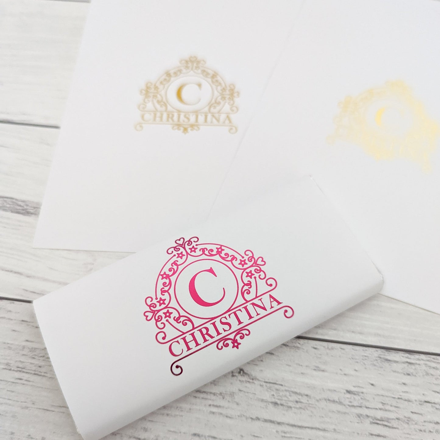 E&L Designs Monogram Stars Hearts Chocolate Wrappers, Set of 10