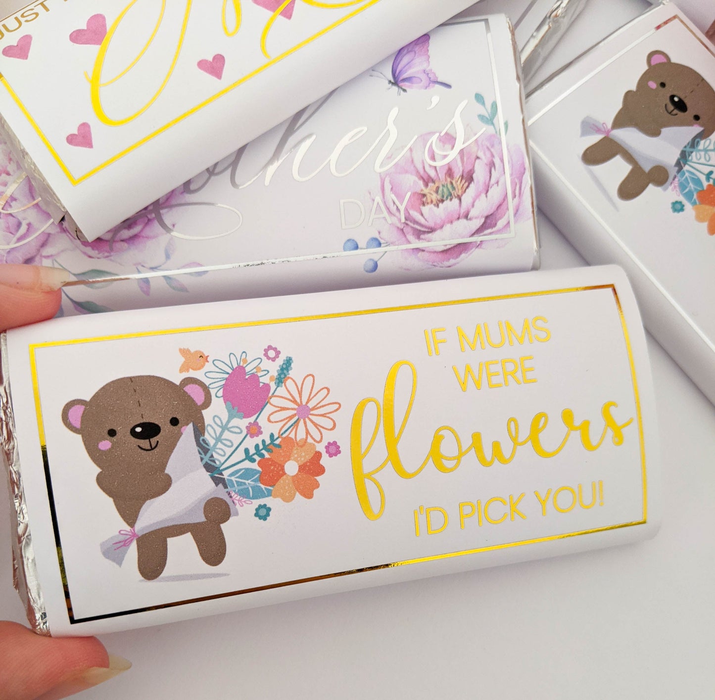 E&L Designs Mother's Day Chocolate Wrappers, Individual Wrappers