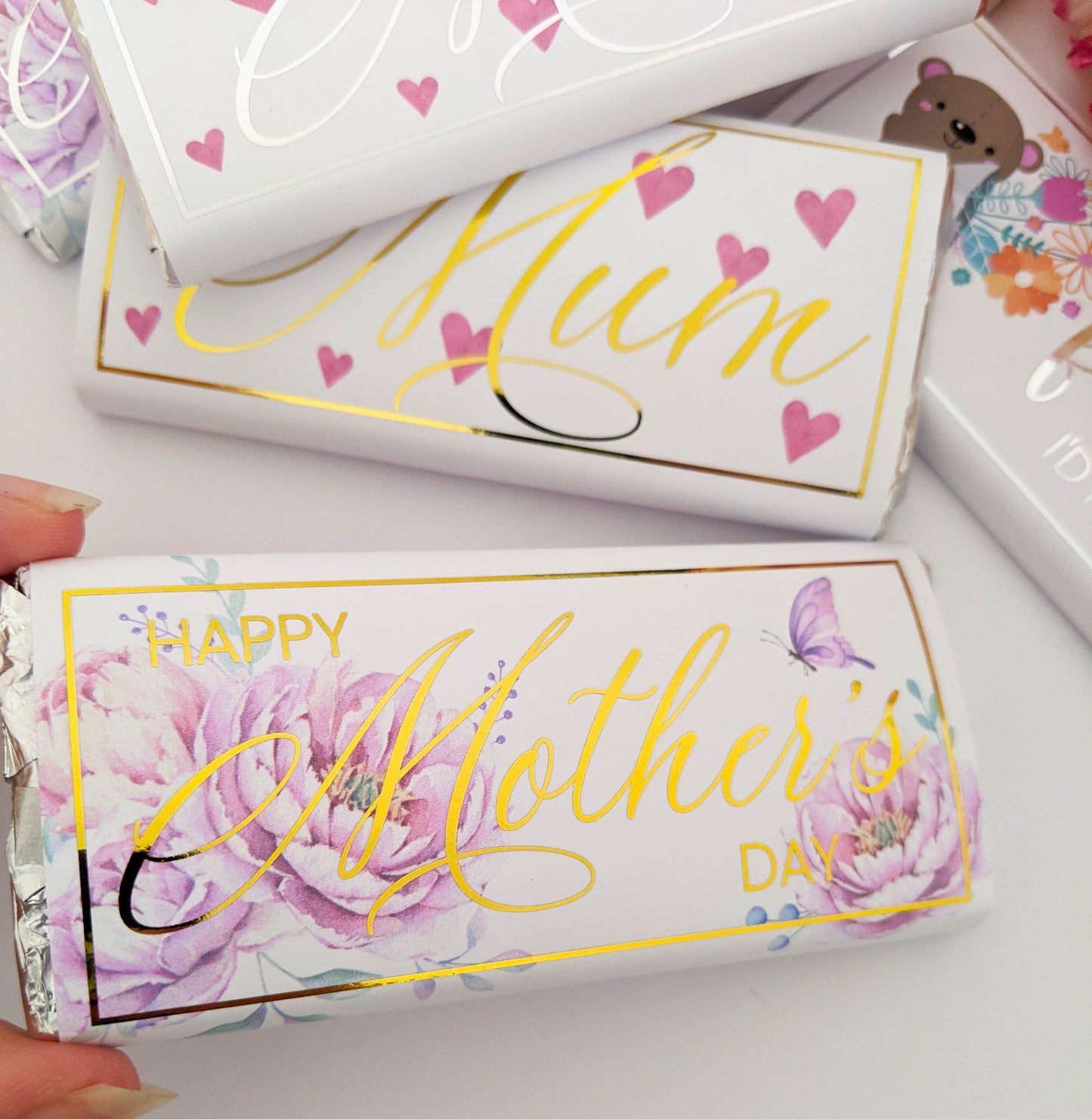 E&L Designs Mother's Day Chocolate Wrappers, Individual Wrappers