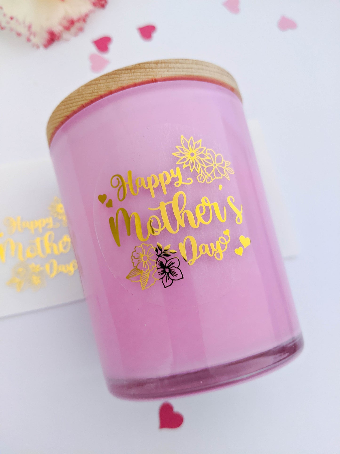 E&L Designs Mother's Day Clear Foiled Candle Stickers