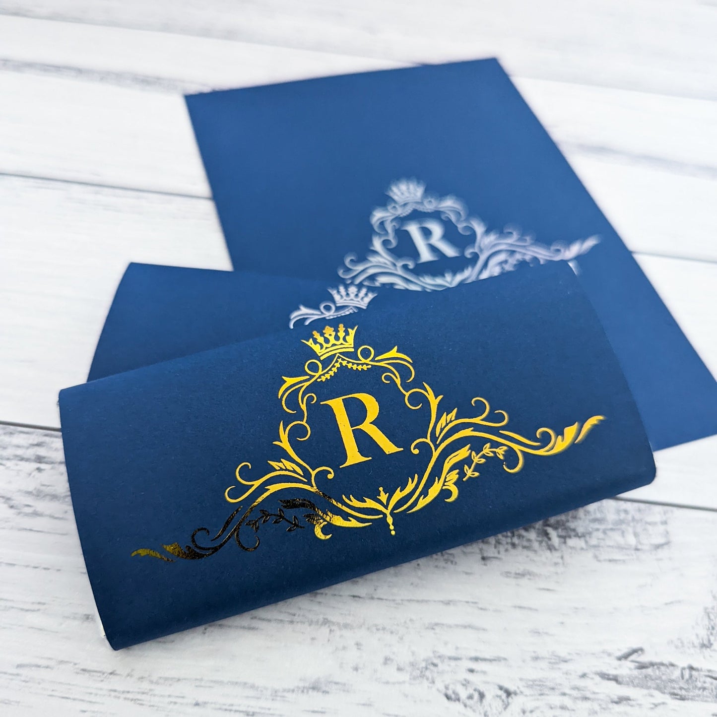 E&L Designs Navy Blue Chocolate Wrappers, Any Design, Set of 10