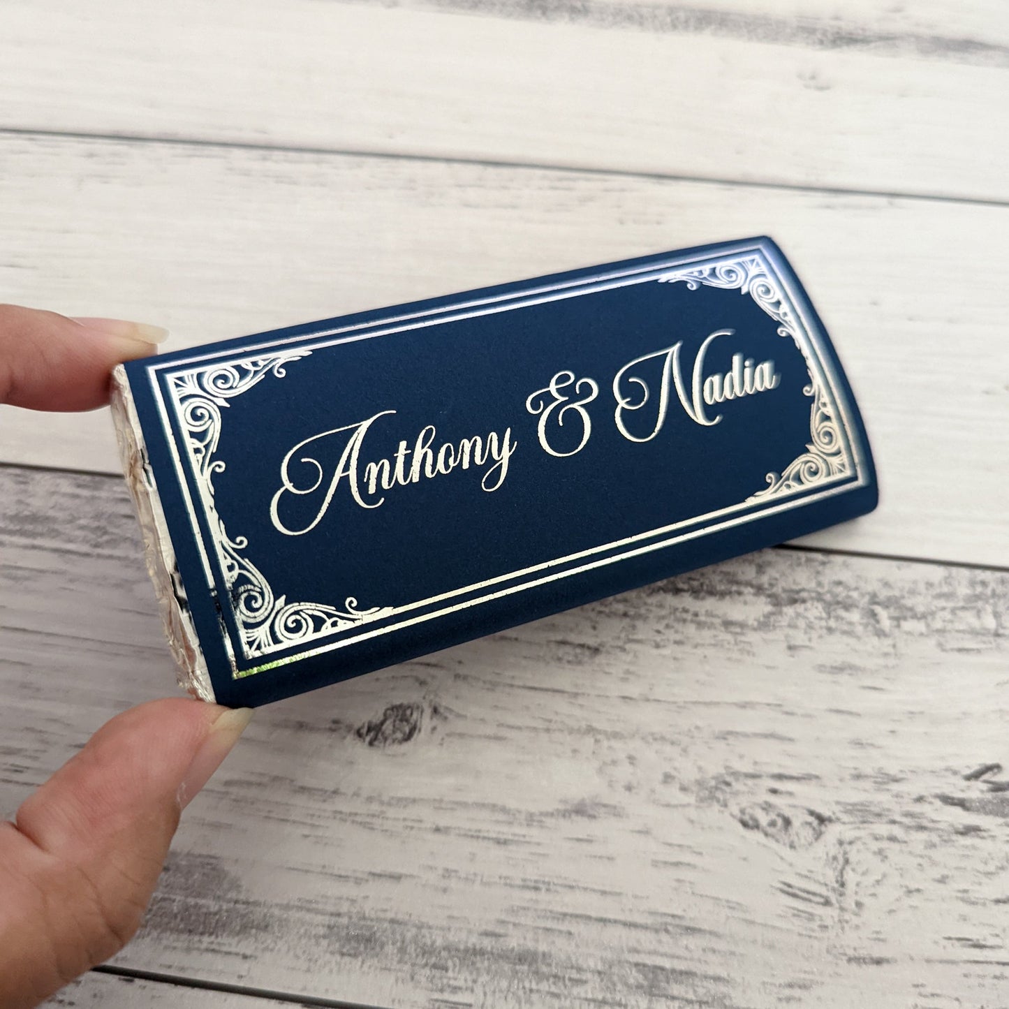 E&L Designs Navy Blue Chocolate Wrappers, Any Design, Set of 10