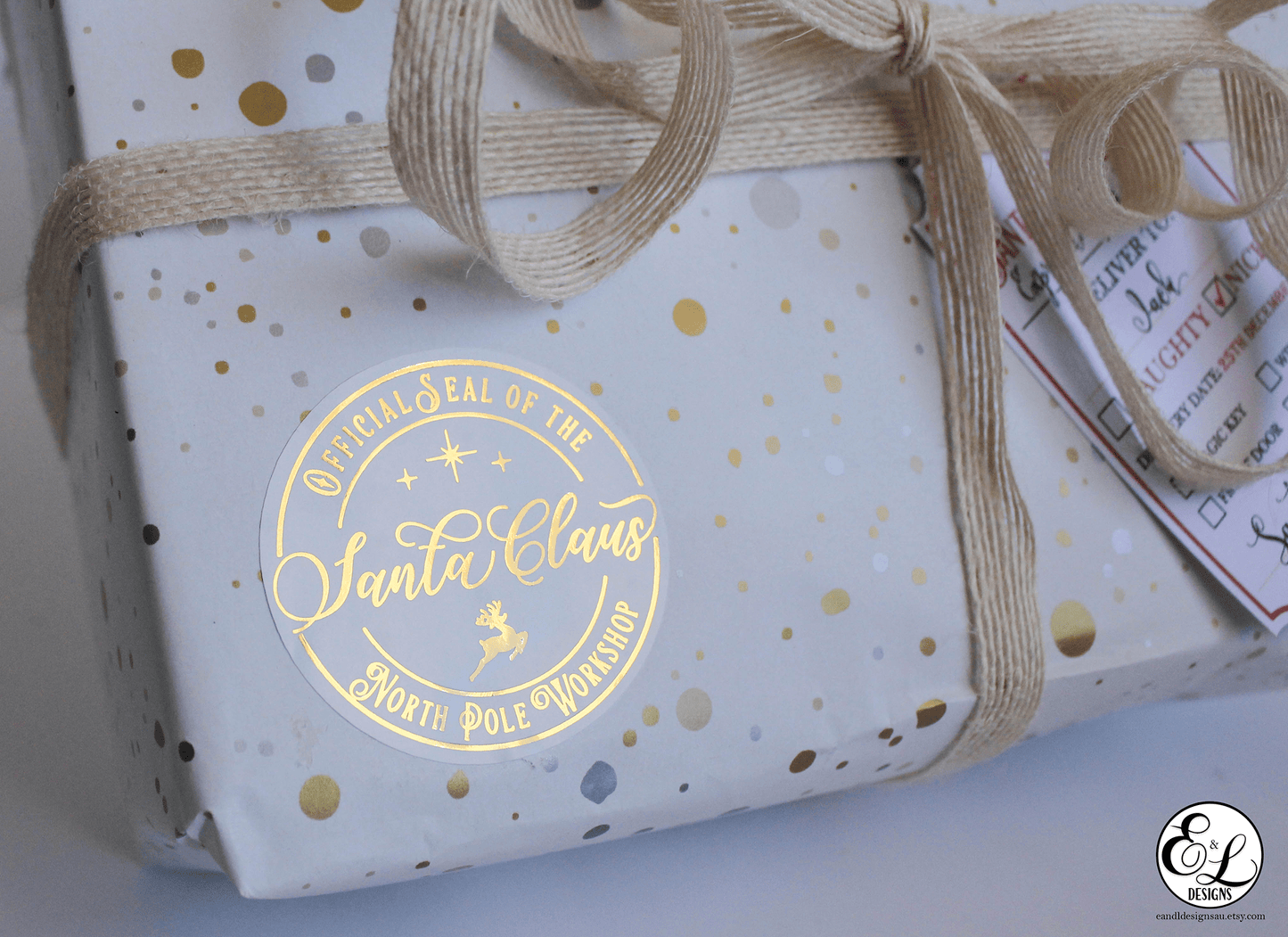 E&L Designs Official Foiled North Pole Seal Stickers