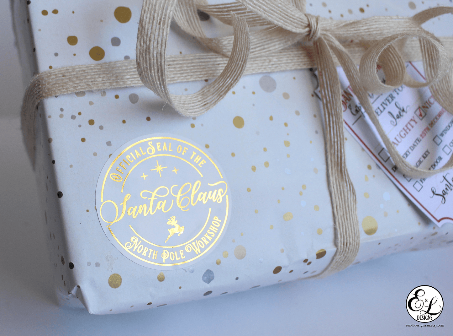 E&L Designs Official Foiled North Pole Seal Stickers