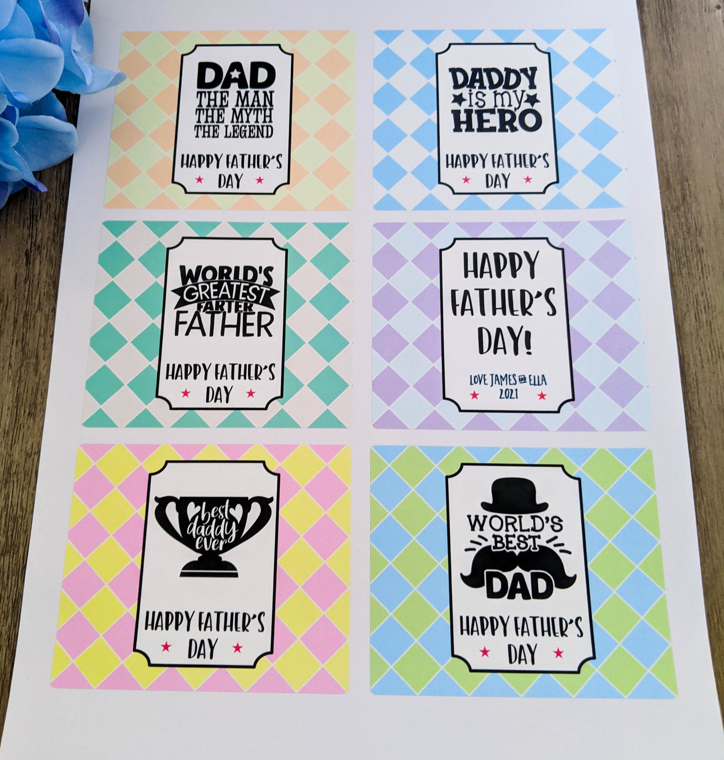 E&L Designs Personalised Beer Bottle Labels - Father's Day