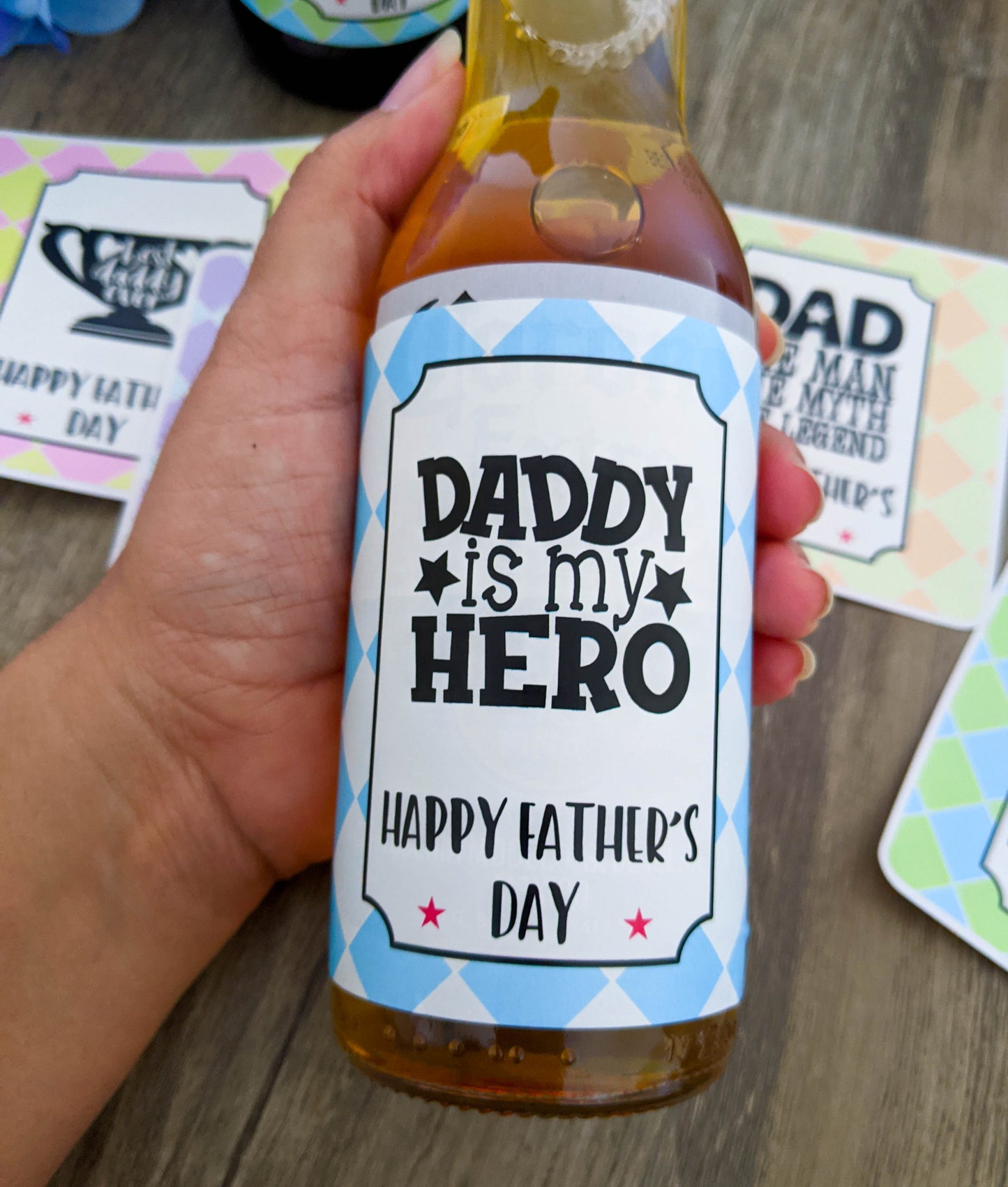 E&L Designs Personalised Beer Bottle Labels - Father's Day