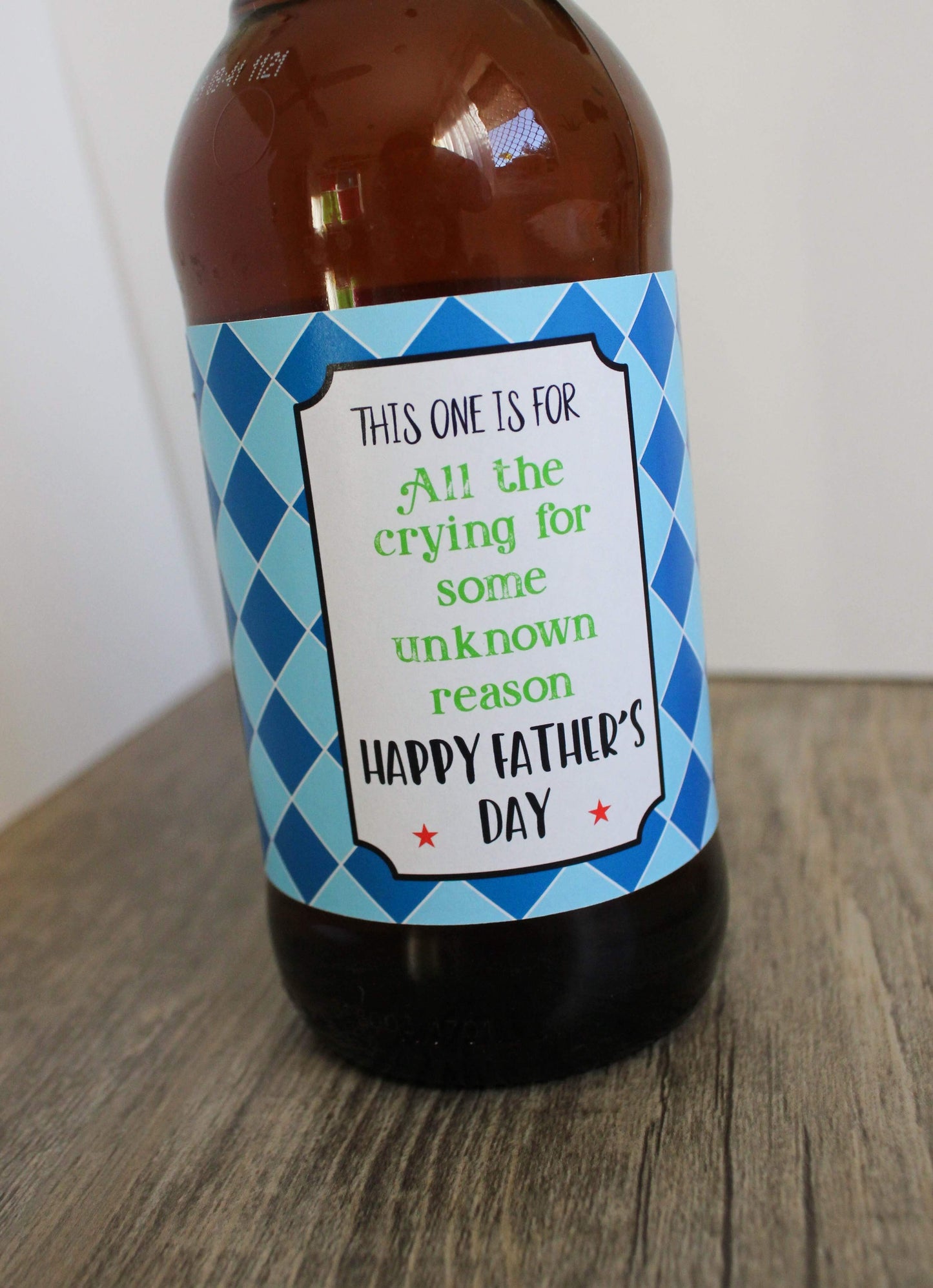 E&L Designs Personalised Beer Bottle Labels - First Father's Day