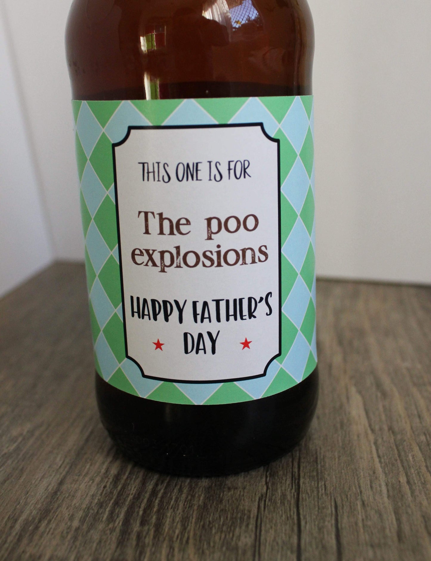 E&L Designs Personalised Beer Bottle Labels - First Father's Day