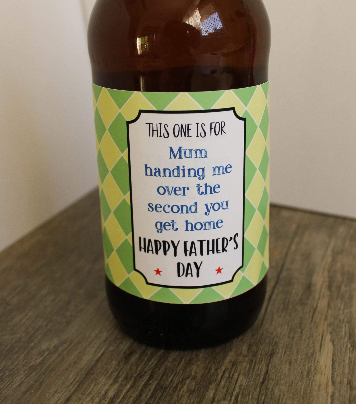E&L Designs Personalised Beer Bottle Labels - First Father's Day