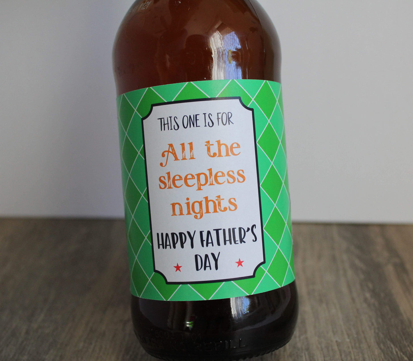 E&L Designs Personalised Beer Bottle Labels - First Father's Day
