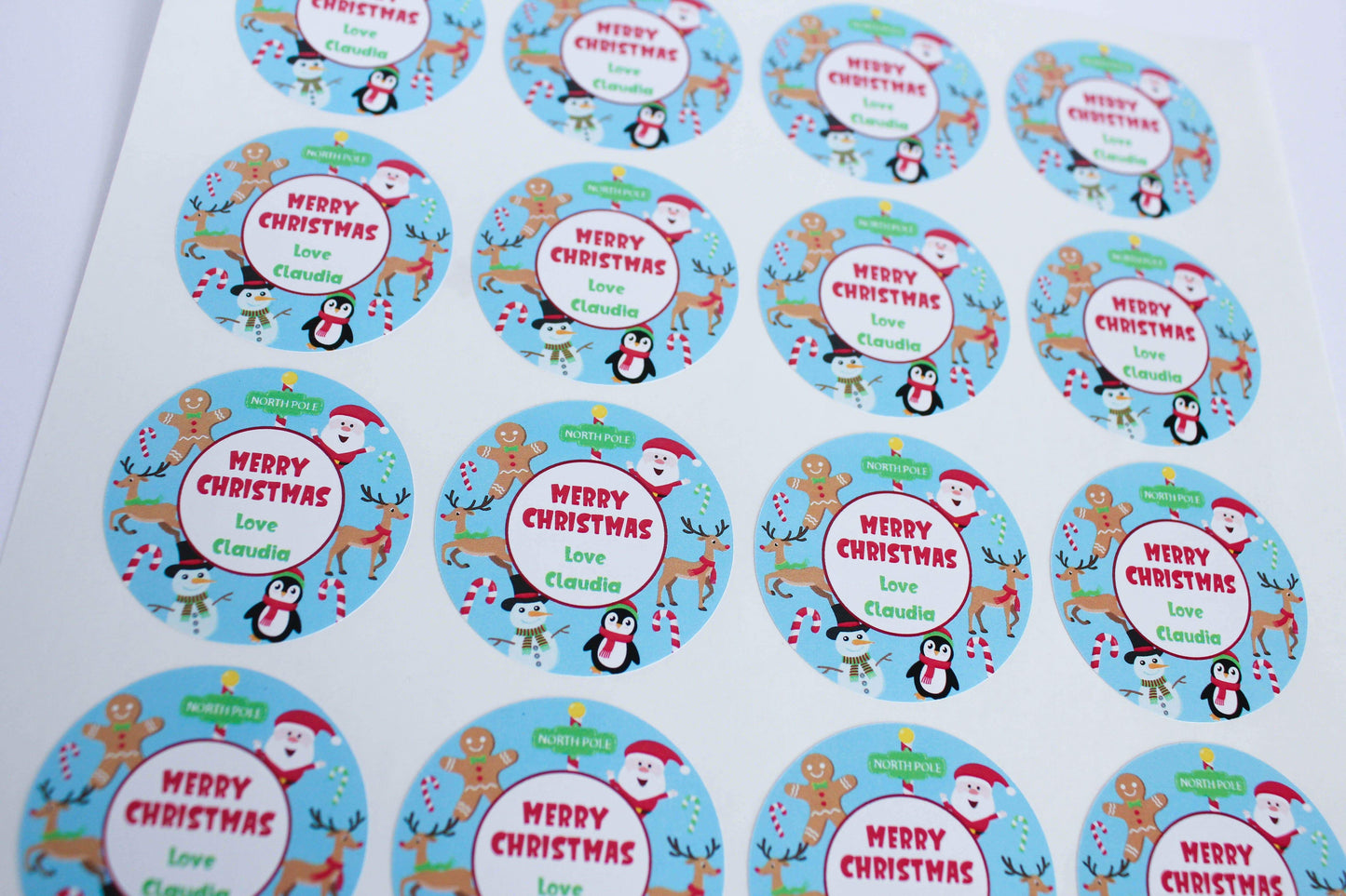 E&L Designs Personalised Children's Christmas Stickers