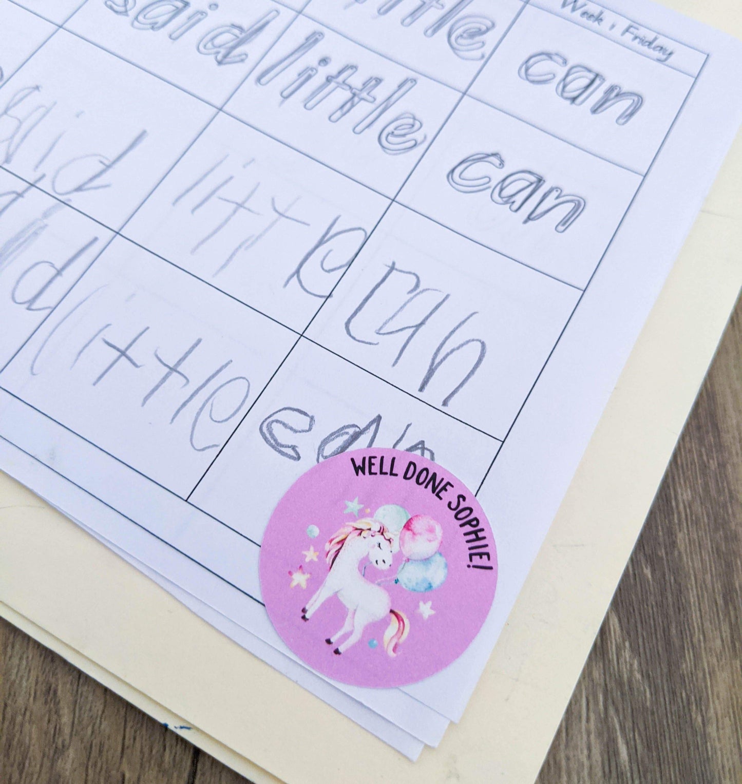 E&L Designs Personalised Homeschool Stickers