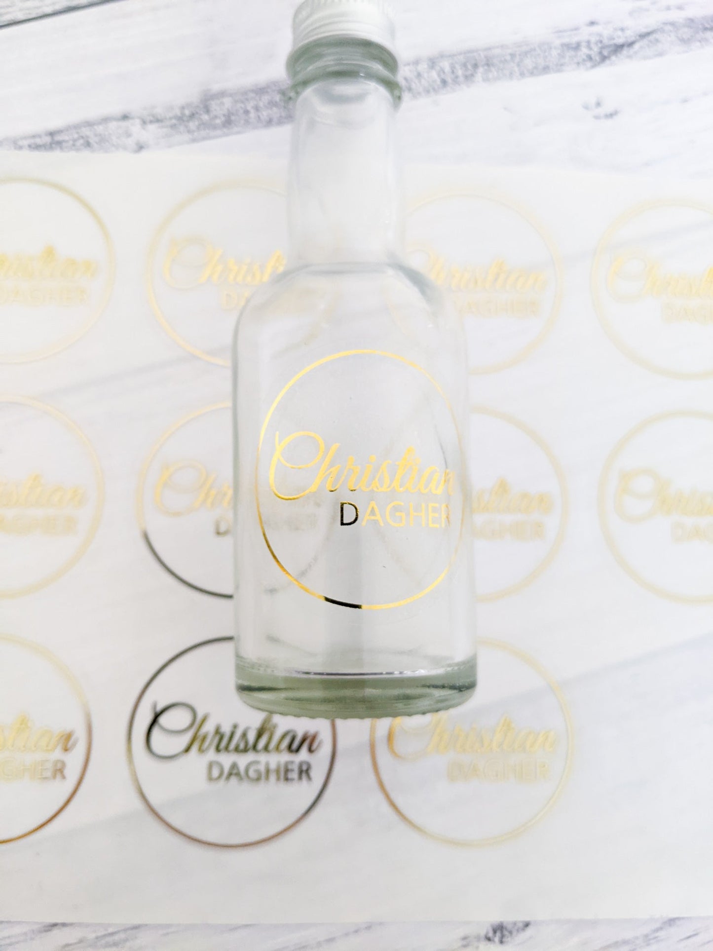 E&L Designs Personalised Name Clear Foil Stickers