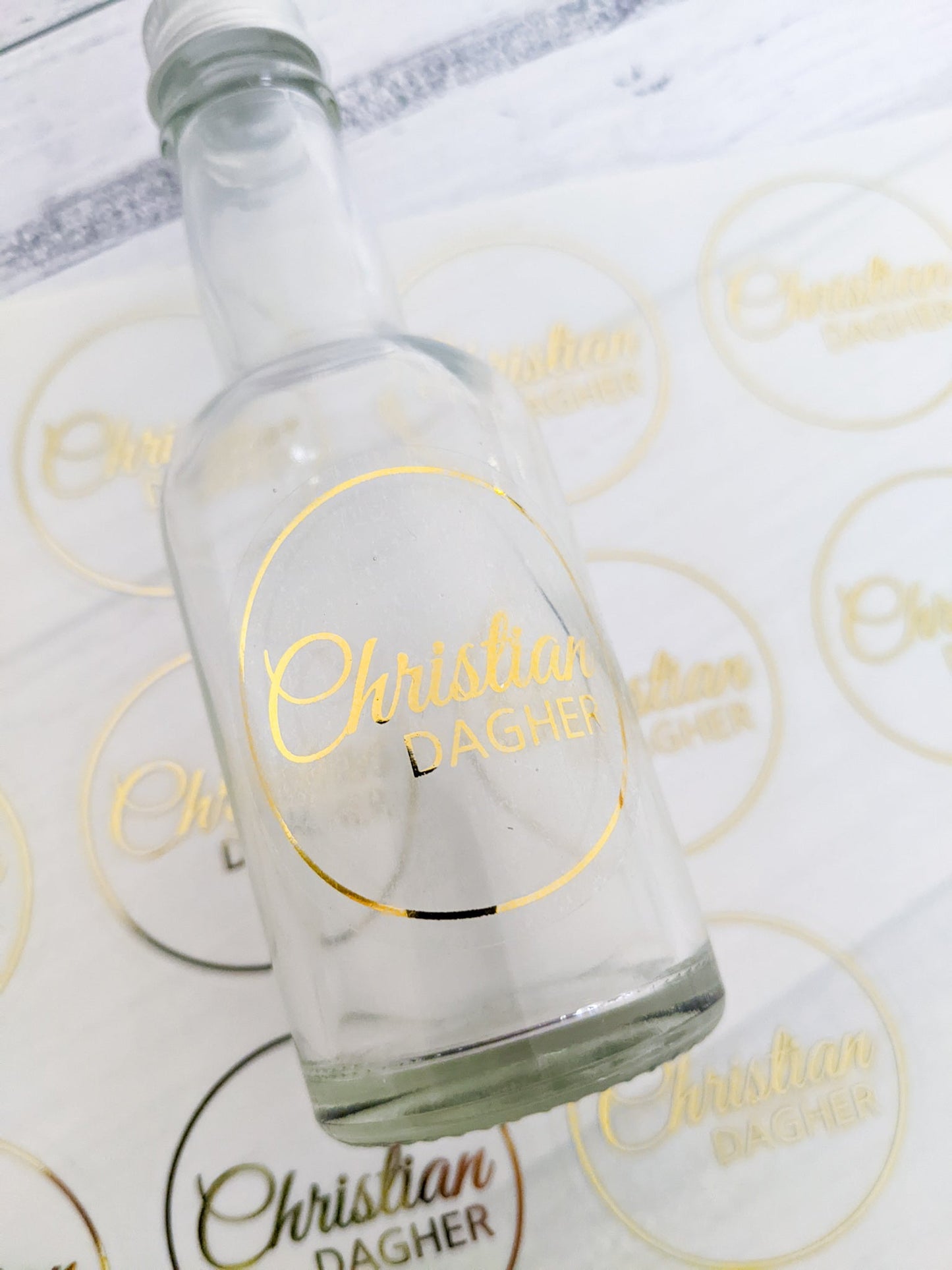 E&L Designs Personalised Name Clear Foil Stickers