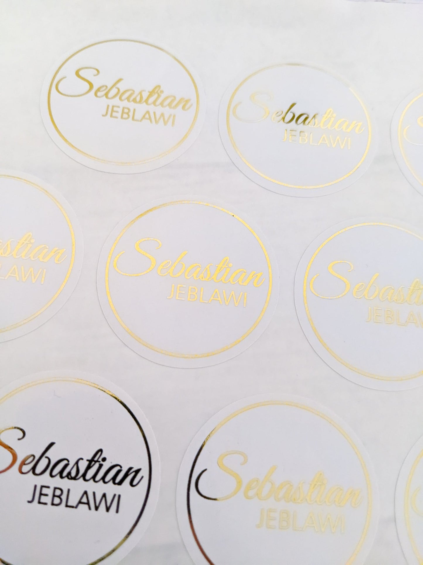 E&L Designs Personalised Name Clear Foil Stickers