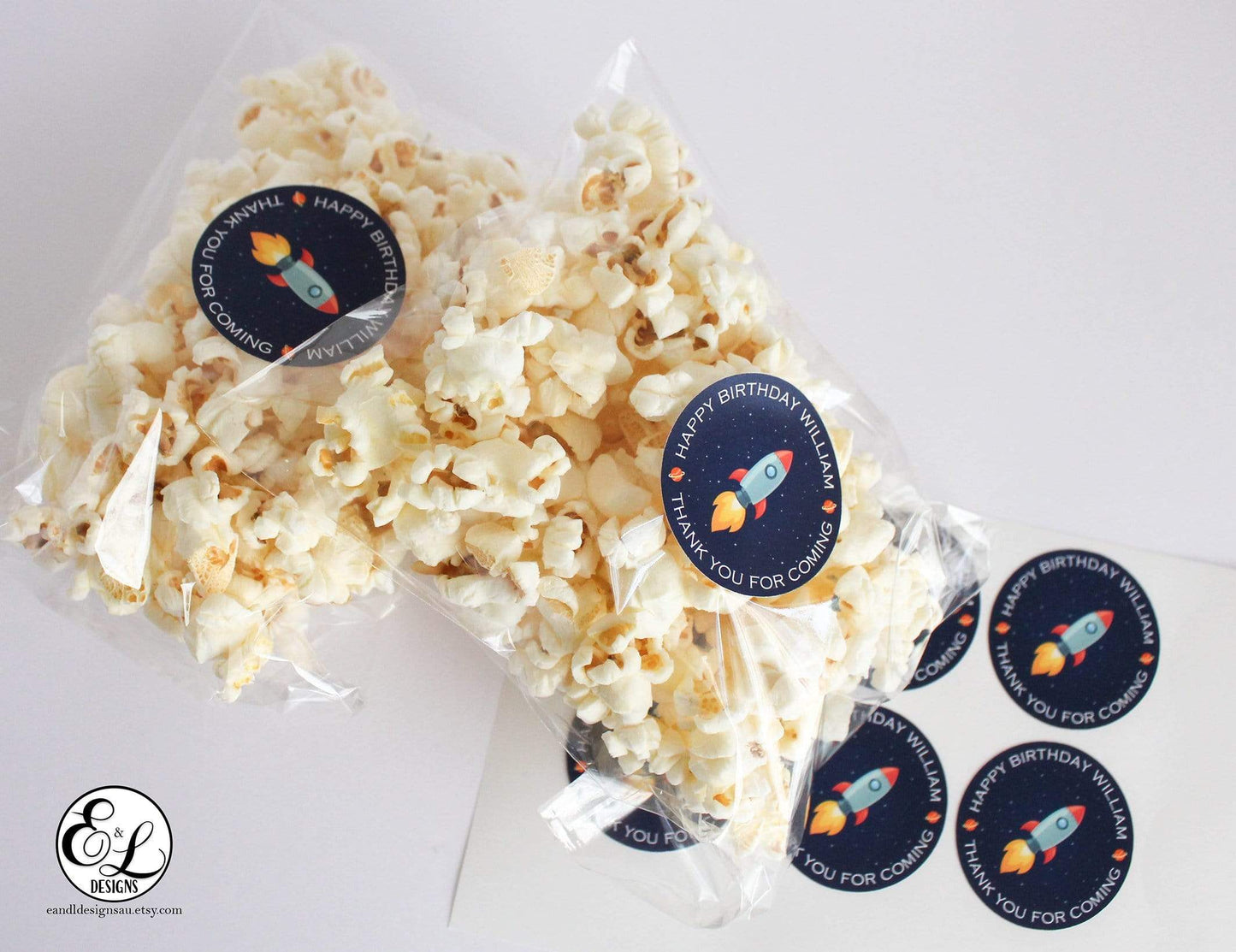 E&L Designs Personalised Space Rocket Sticker - Space Theme