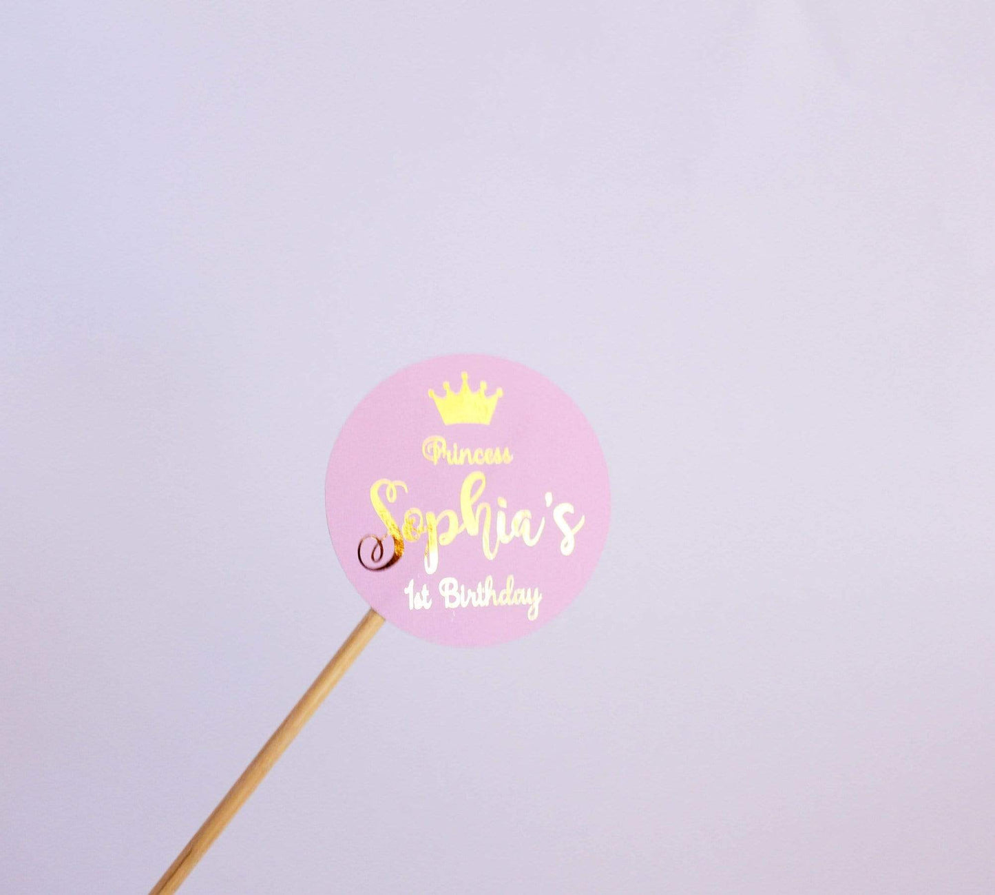 E&L Designs Pink Princess Personalised Foil Stickers