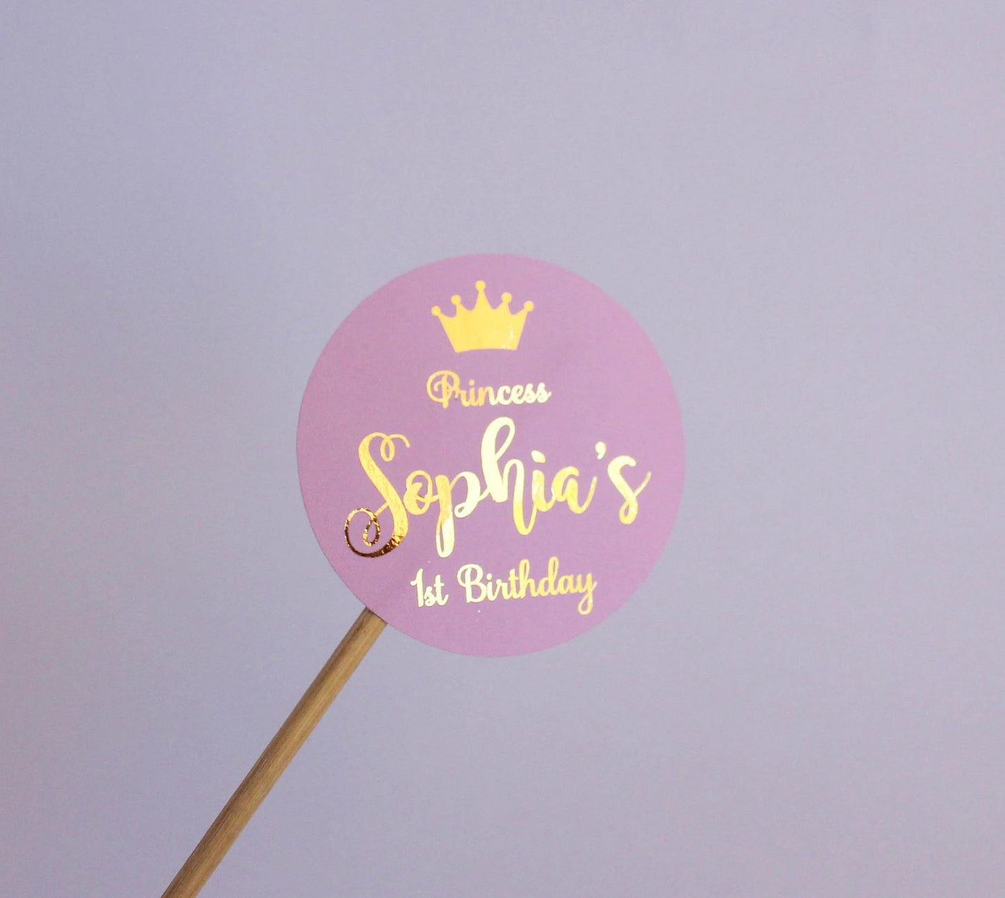 E&L Designs Pink Princess Personalised Foil Stickers