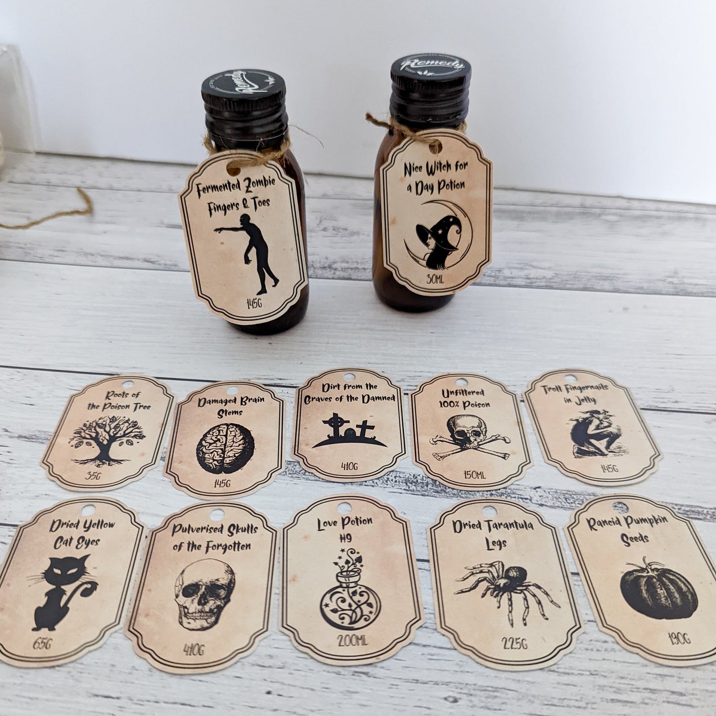 E&L Designs Potion Bottle Tags x12