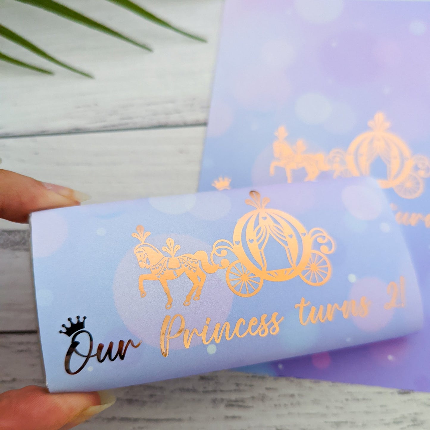 E&L Designs Princess Carriage Chocolate Wrappers, Set of 10