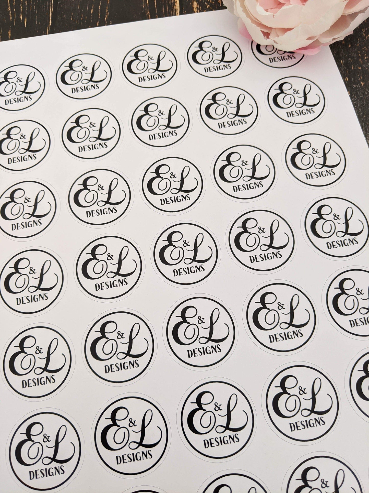 E&L Designs Printed Business Logo Stickers