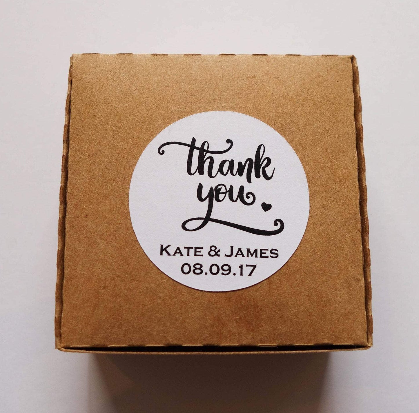 E&L Designs Printed Thank You Wedding Stickers