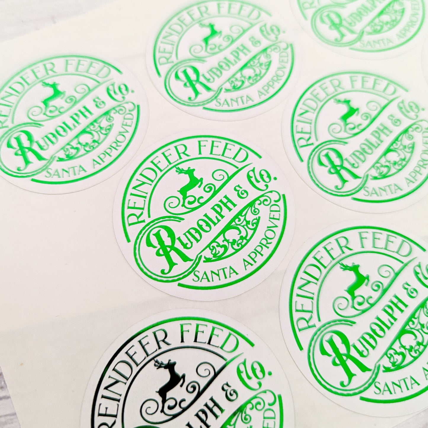 E&L Designs Reindeer Feed Foil Stickers