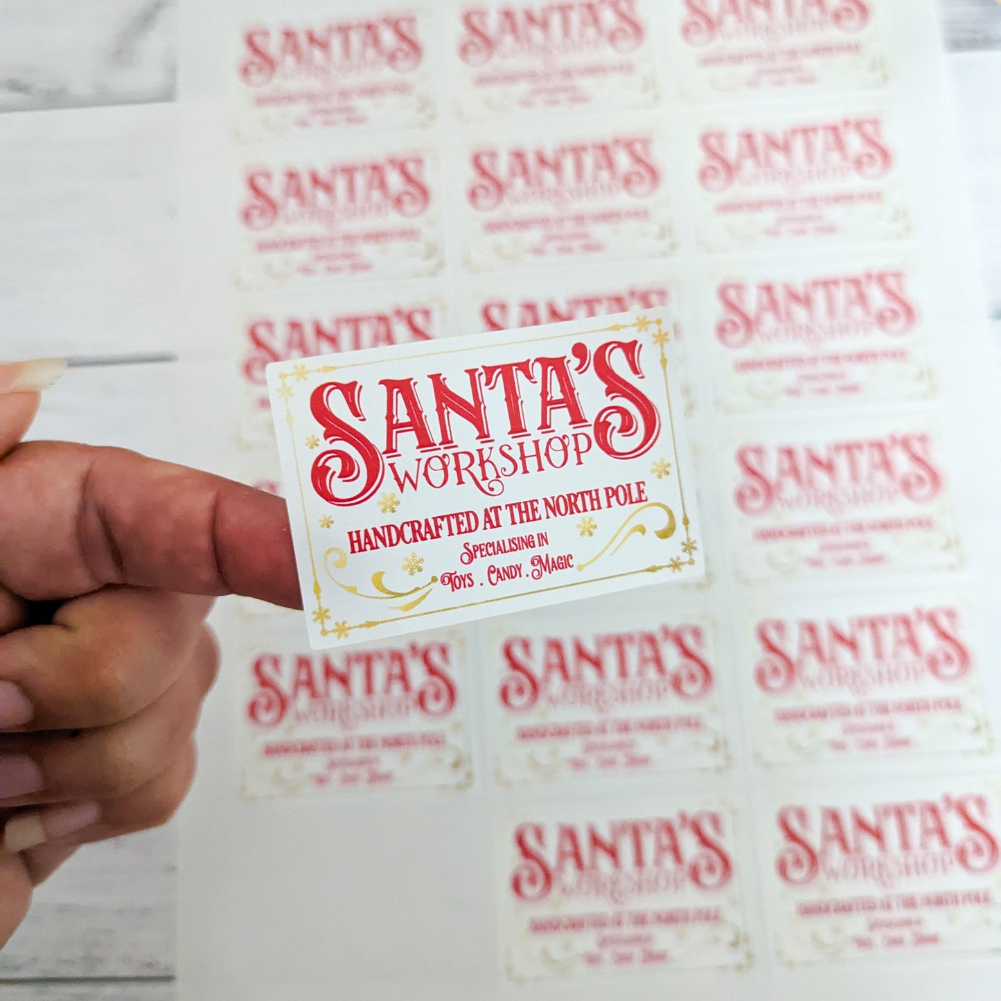 E&L Designs Santa's Workshop Stickers, Printed