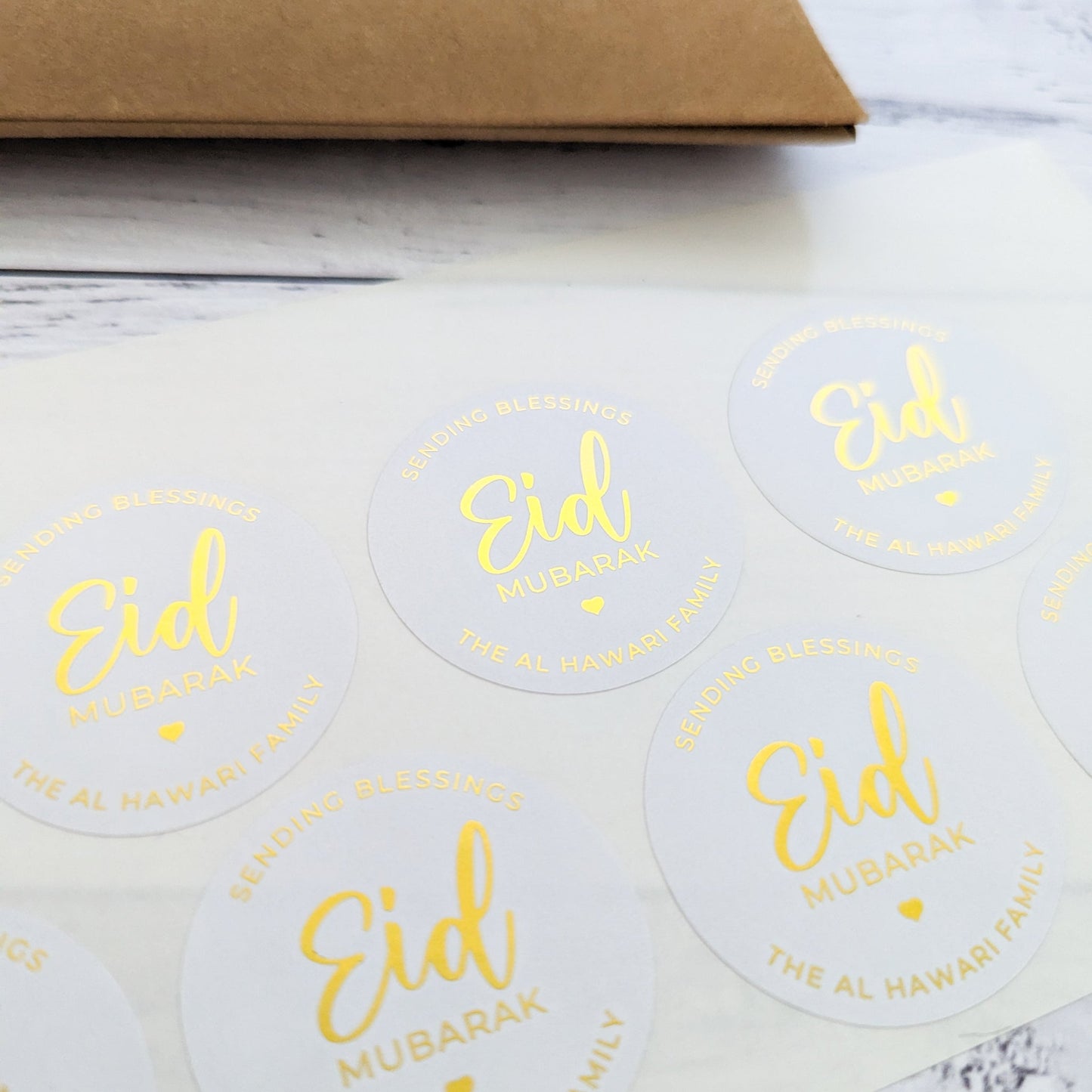 E&L Designs Sending Blessings Eid Mubarak Stickers