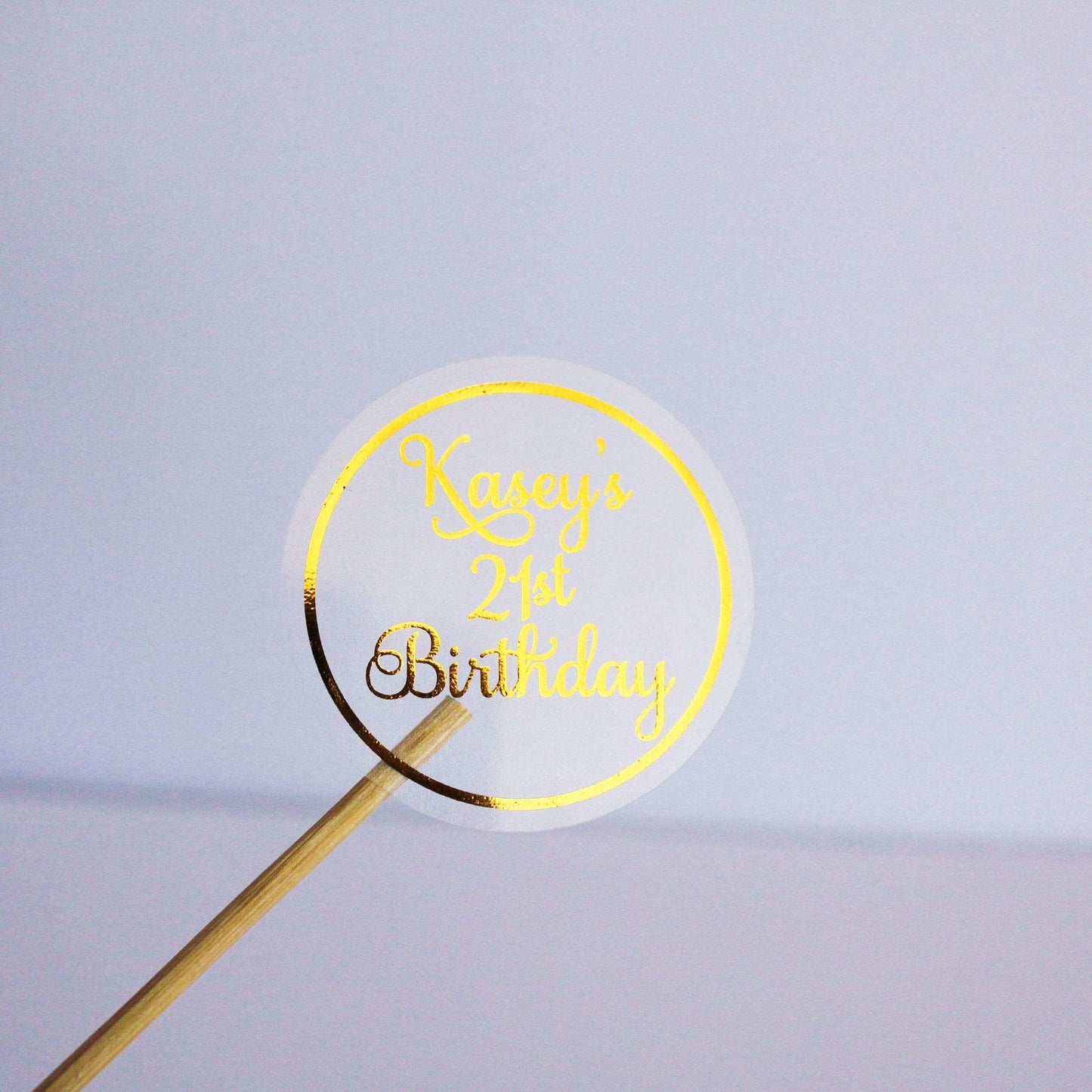 E&L Designs Special Birthday Clear Foil Stickers