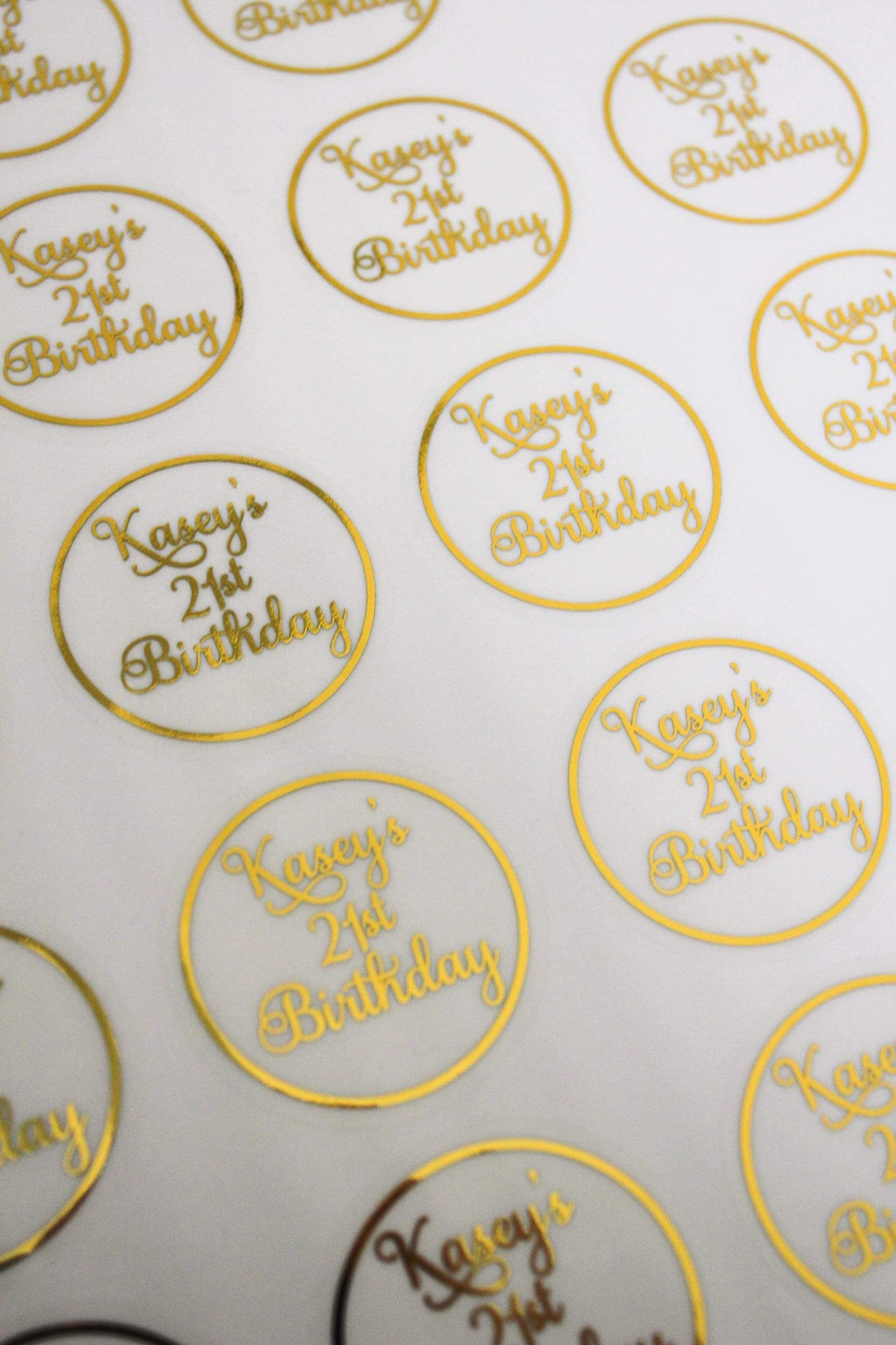 E&L Designs Special Birthday Clear Foil Stickers