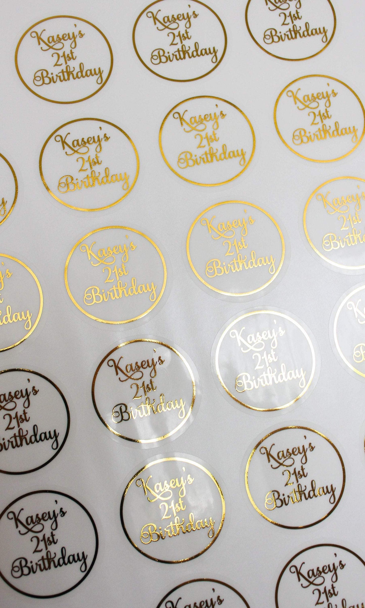 E&L Designs Special Birthday Clear Foil Stickers