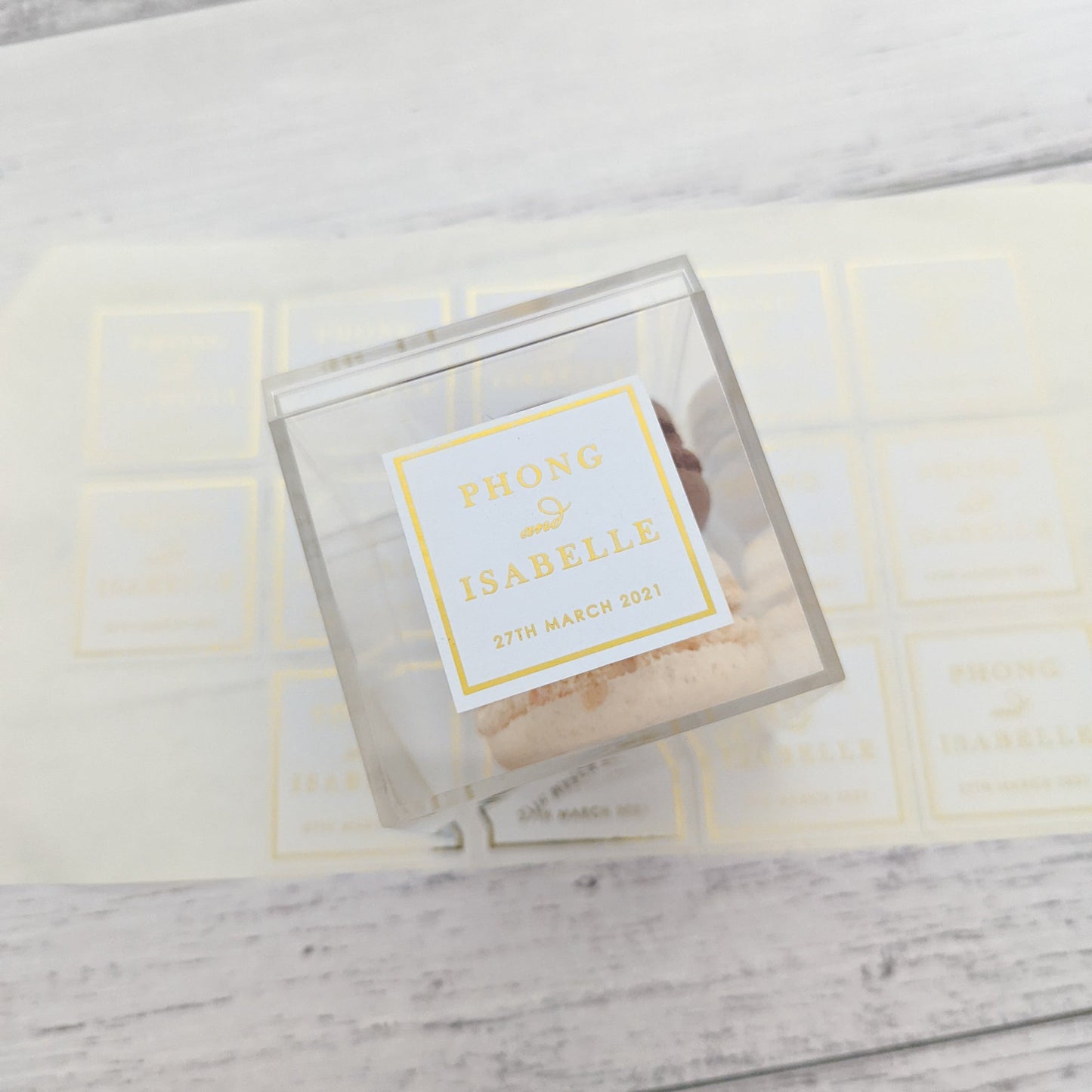 E&L Designs Square Wedding Stickers