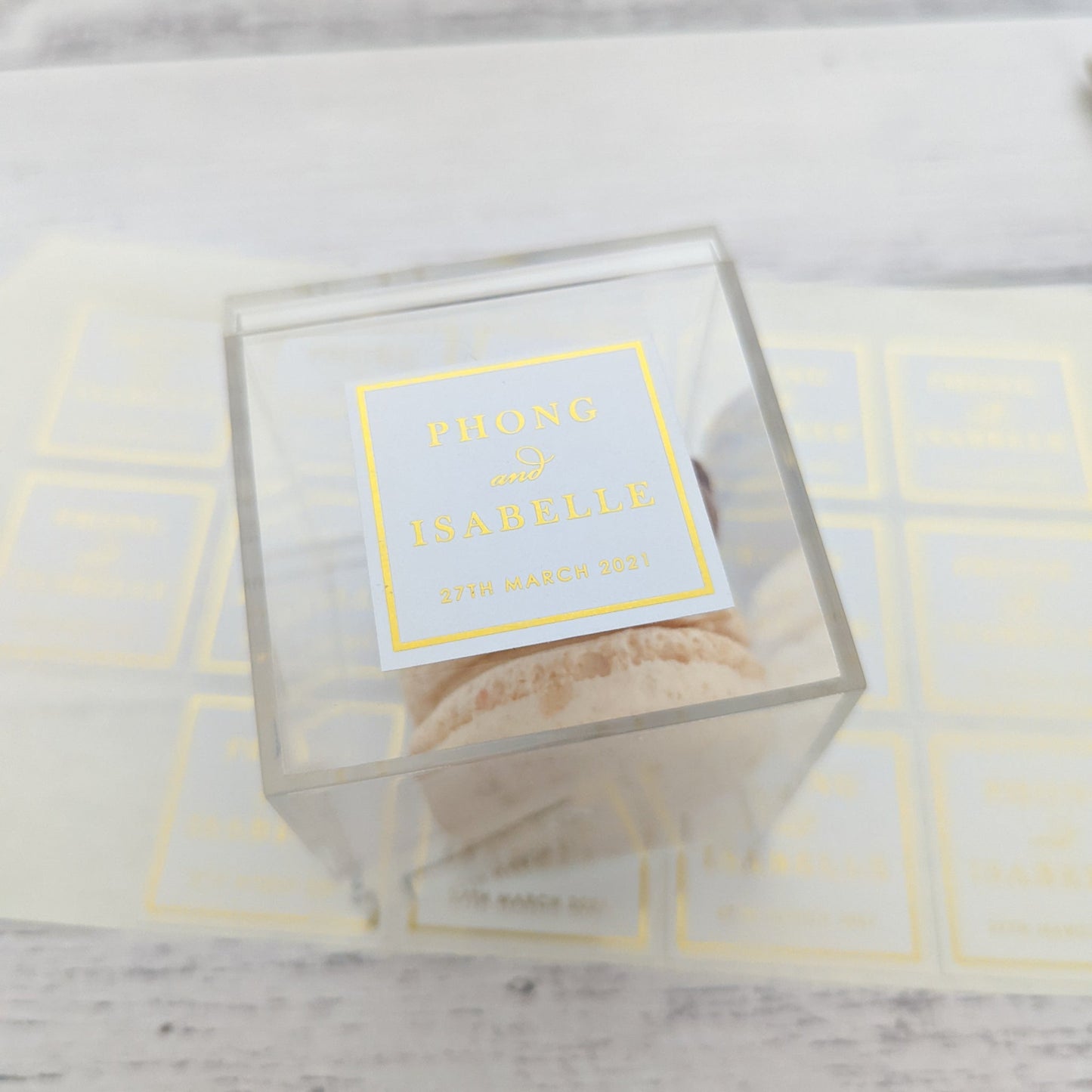 E&L Designs Square Wedding Stickers
