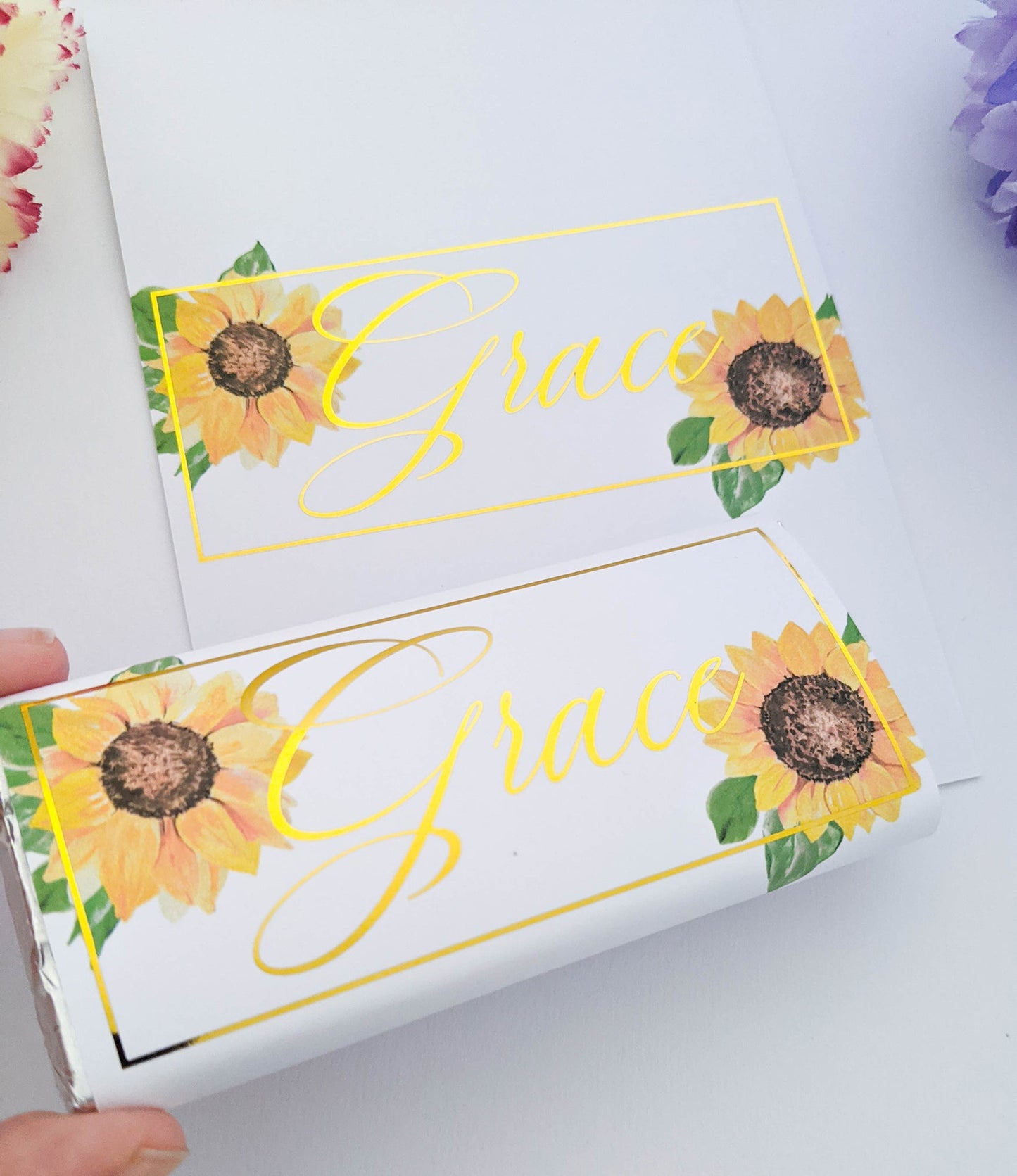 E&L Designs Sunflower Chocolate Wrappers, Set of 10