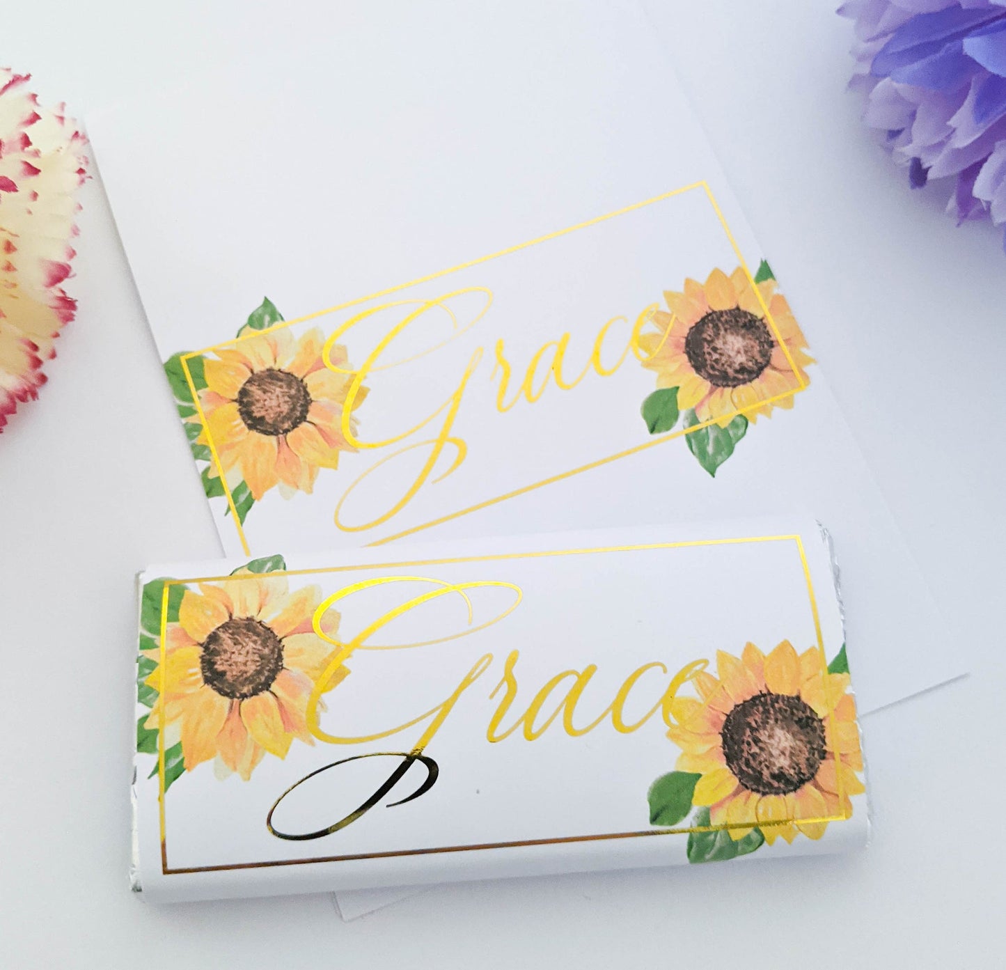 E&L Designs Sunflower Chocolate Wrappers, Set of 10