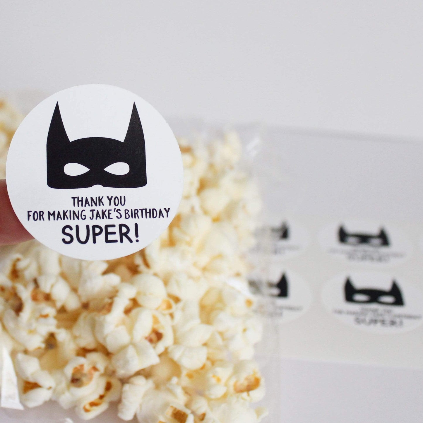 E&L Designs Superhero Party Stickers - Superhero Theme