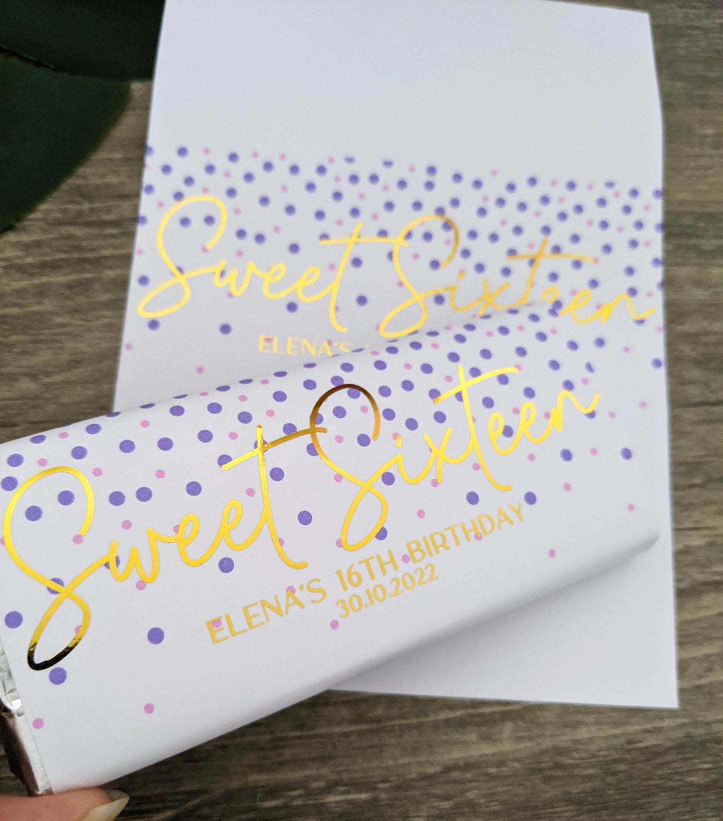 E&L Designs Sweet Sixteen Chocolate Wrappers, Set of 10