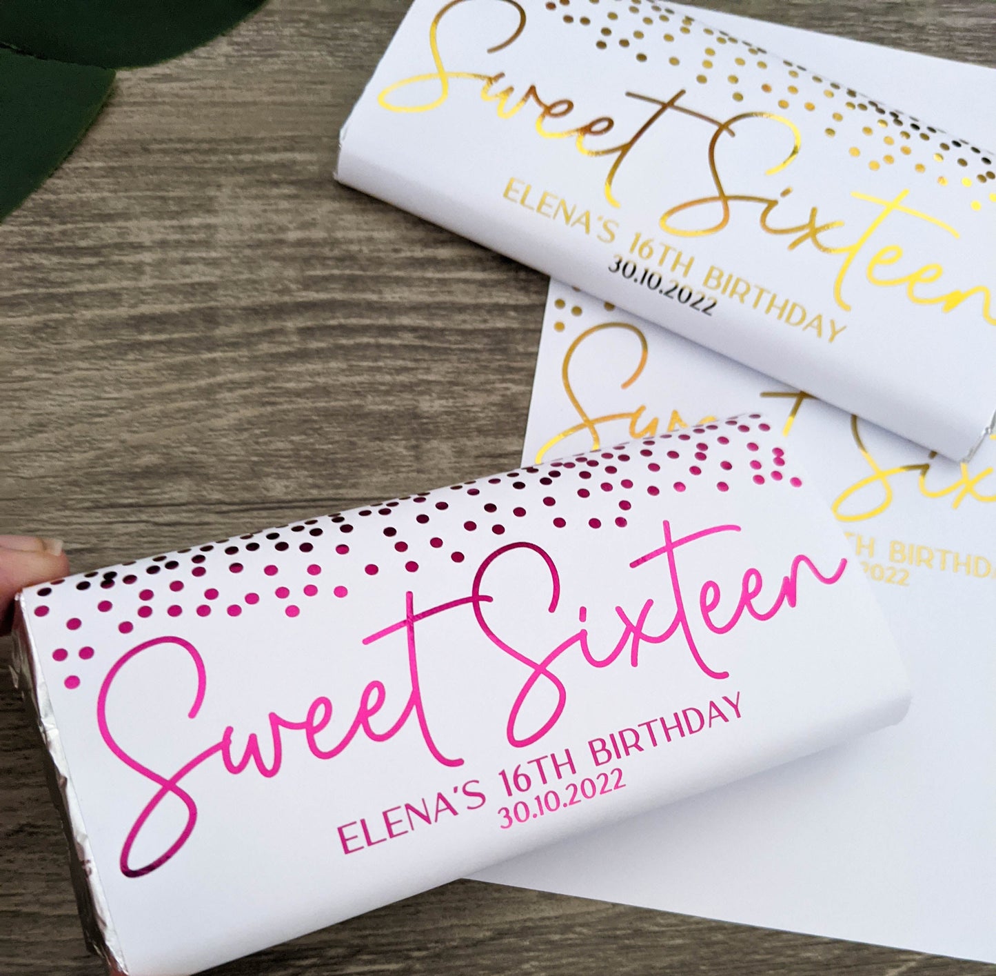 E&L Designs Sweet Sixteen Chocolate Wrappers, Set of 10